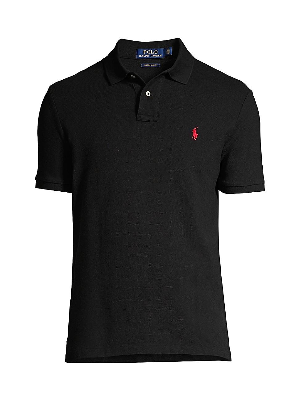 Polo Ralph Lauren The Iconic Mesh Polo Shirt in Black for Men | Lyst