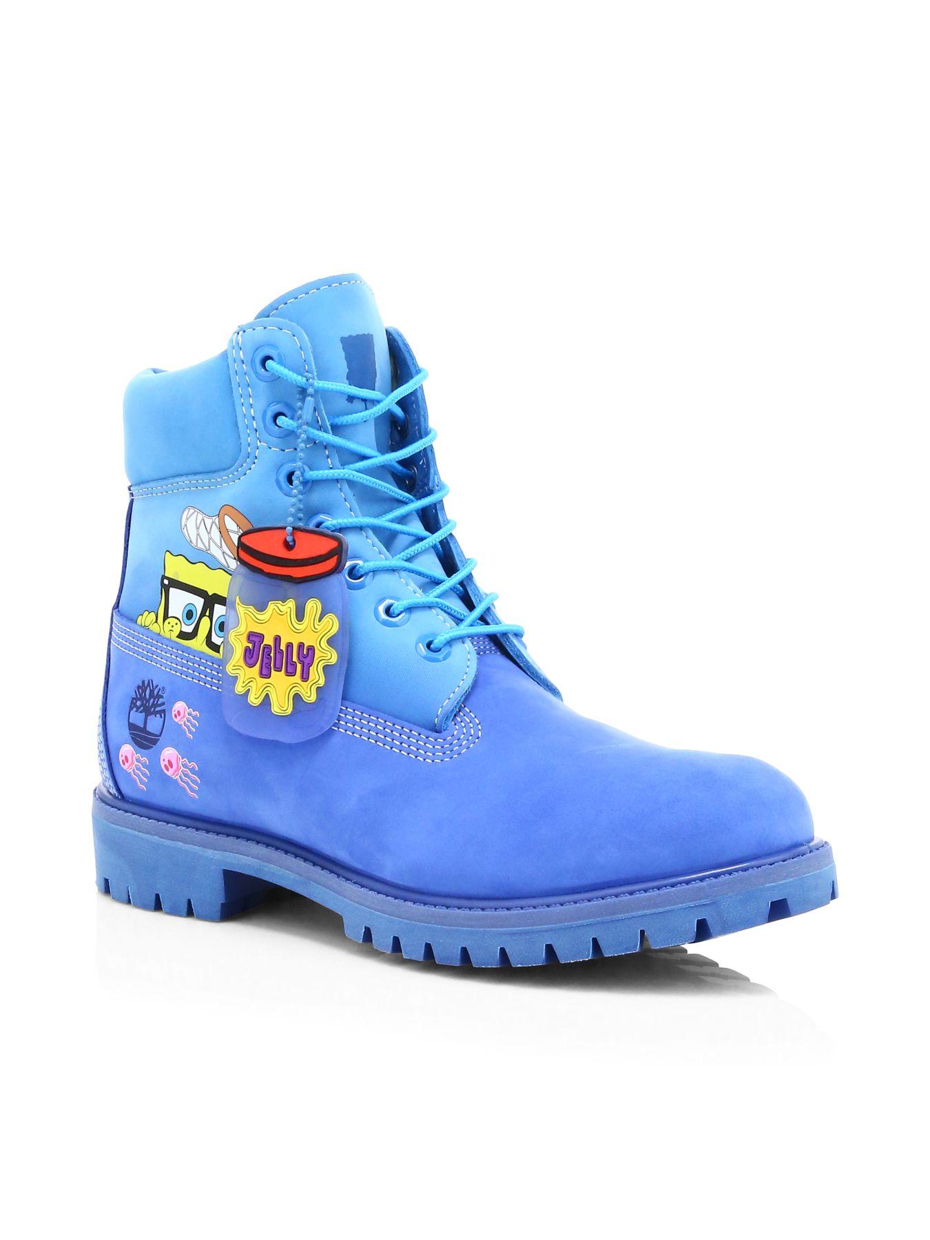 Timberland Premium Spongebob Leather Boots in Bright Blue (Blue) for Men -  Lyst