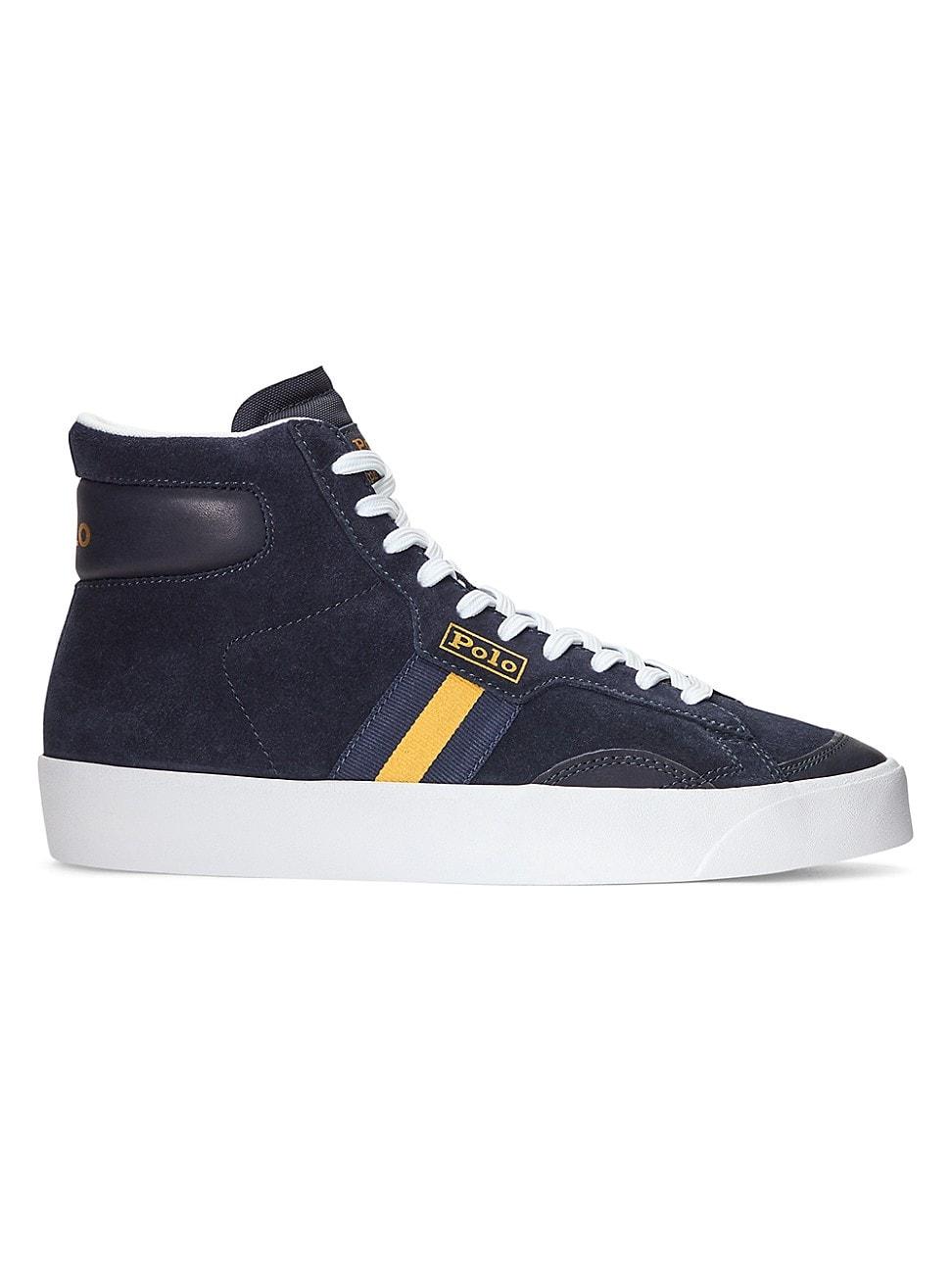 Polo Ralph Lauren Court Vulc Mid-top Leather Sneakers for Men | Lyst