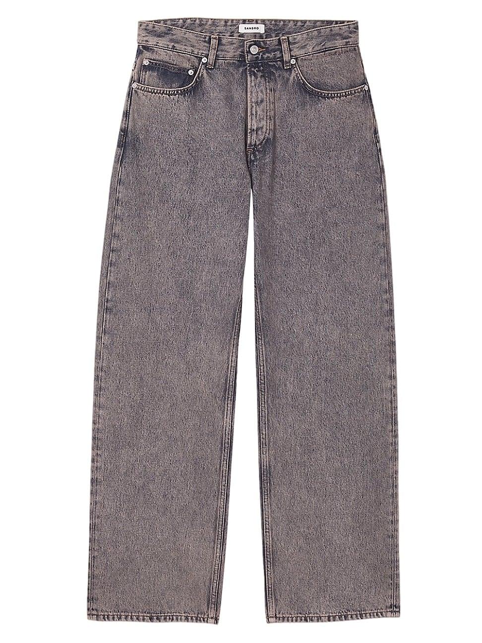 Sandro Faded Baggy Jeans in Gray for Men | Lyst