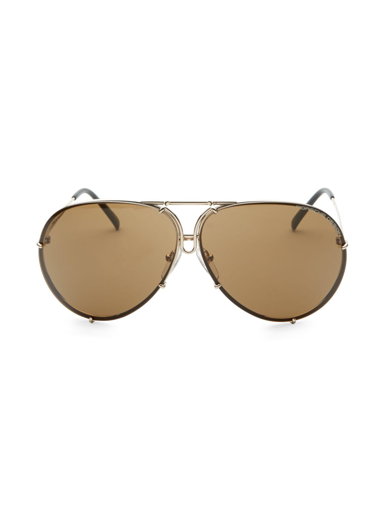 Porsche Design P'8478 69mm Aviator Sunglasses in Light Gold (Metallic) for  Men | Lyst