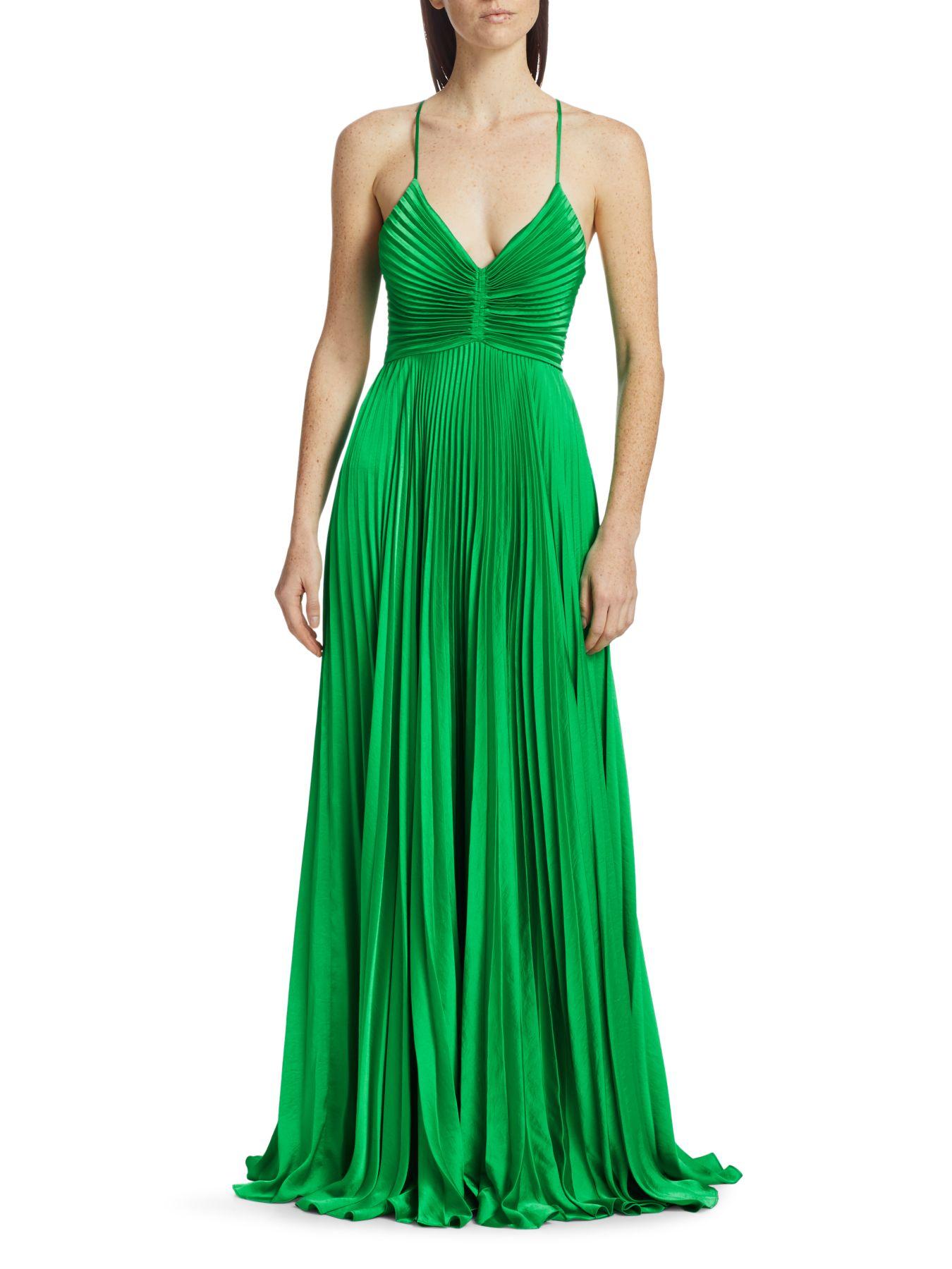 A.L.C. Synthetic Aries Pleated Gown in Green - Lyst
