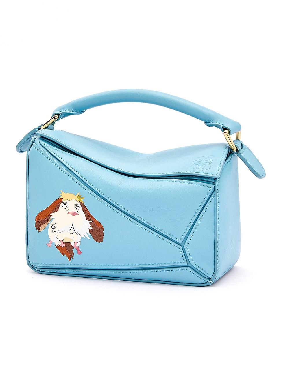 Loewe X Studio Ghibli Mini Heen Puzzle Leather Bag in Blue | Lyst