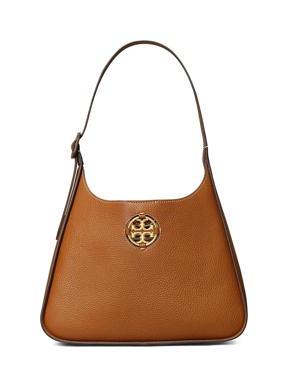 Tory Burch Miller Leather Hobo Bag in Brown - Lyst