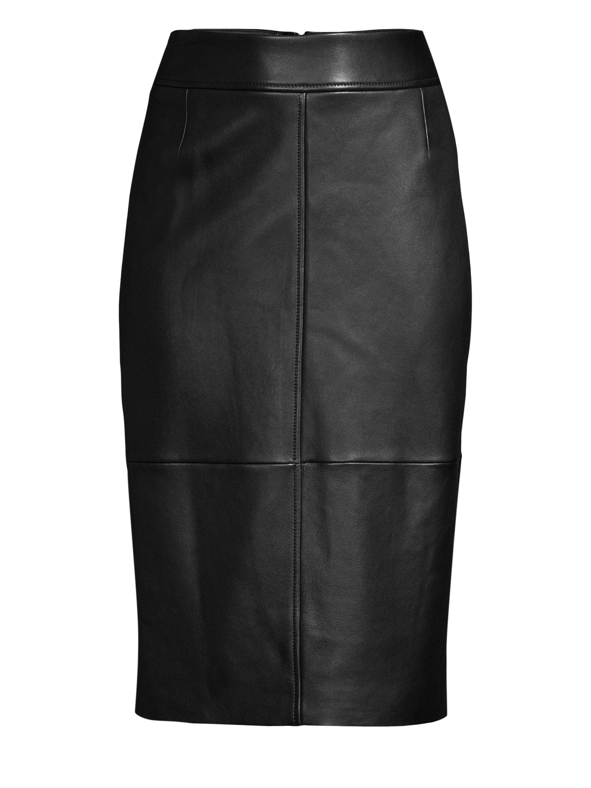 Hugo Boss Selrita Leather Pencil Skirt 