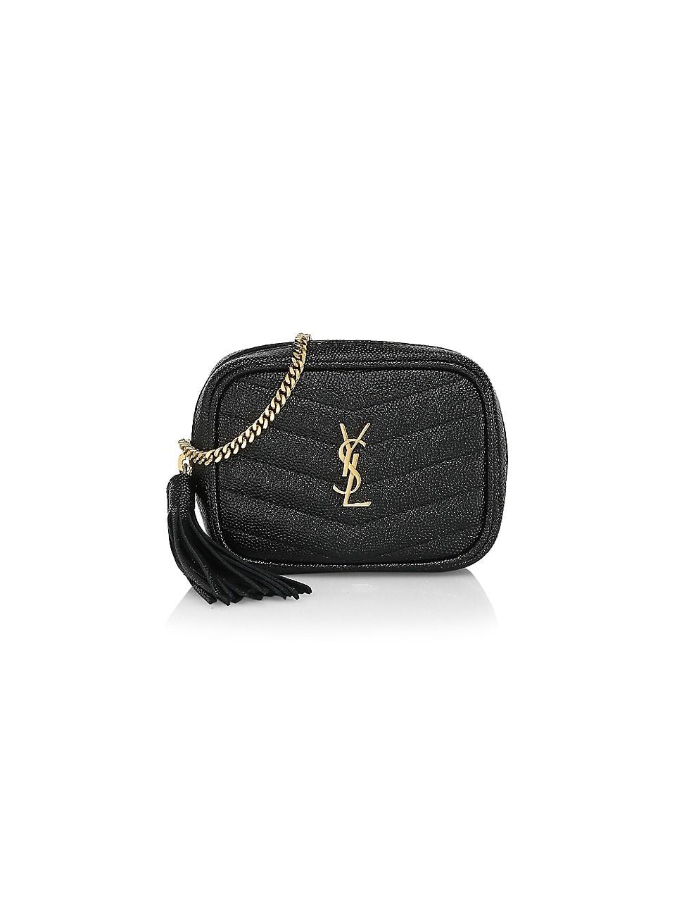 Saint Laurent Baby Lou Quilted Leather Crossbody Bag in Black Lyst