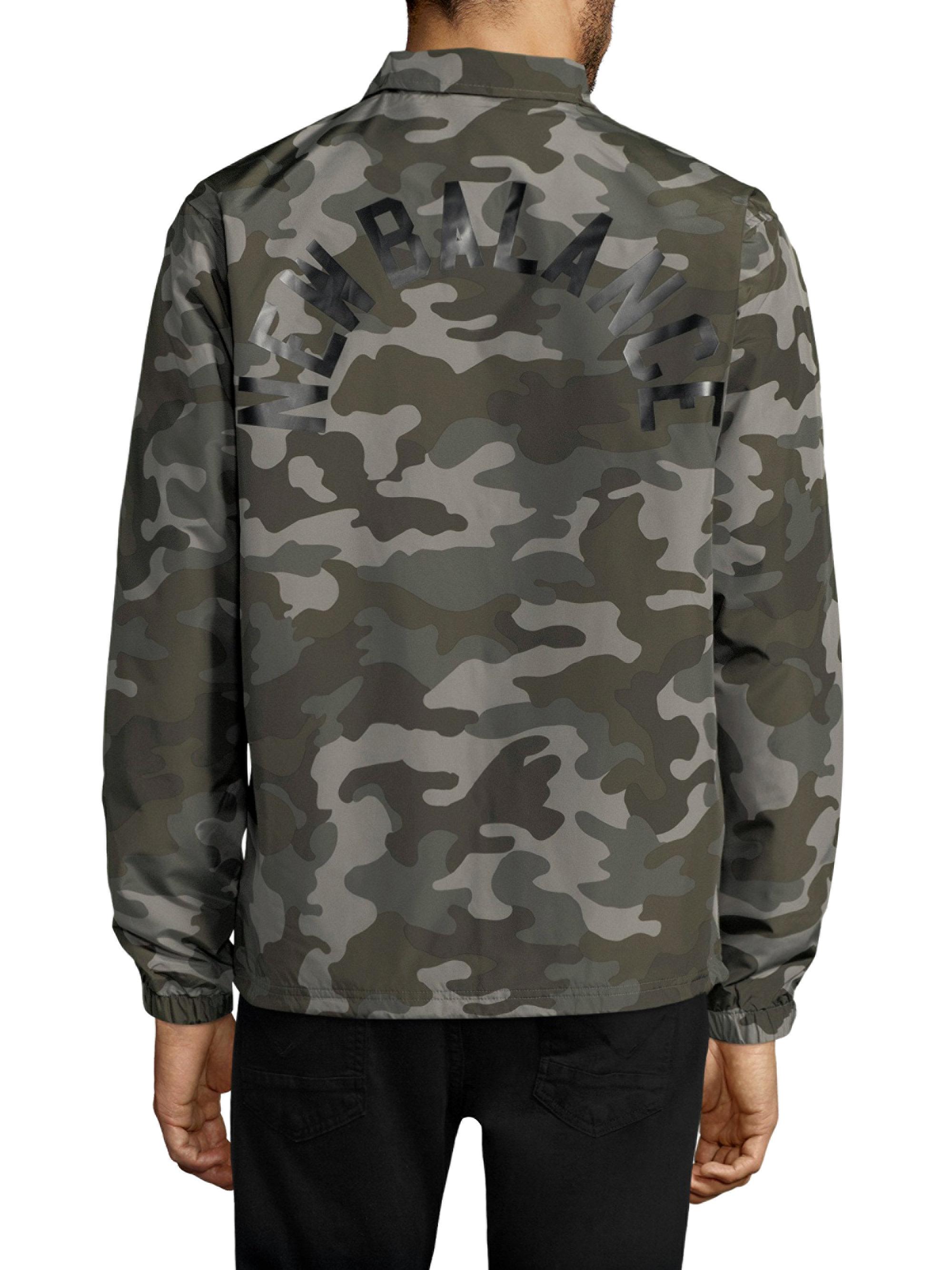 New Balance Synthetic Nylon Camo Jacket in Green for Men - Lyst