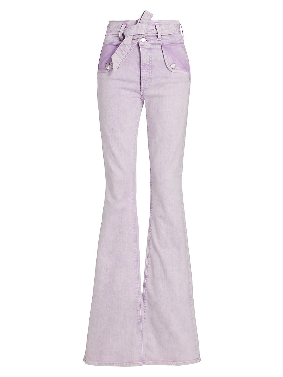 Veronica Beard Giselle High-rise Skinny-flare Jeans in Purple | Lyst