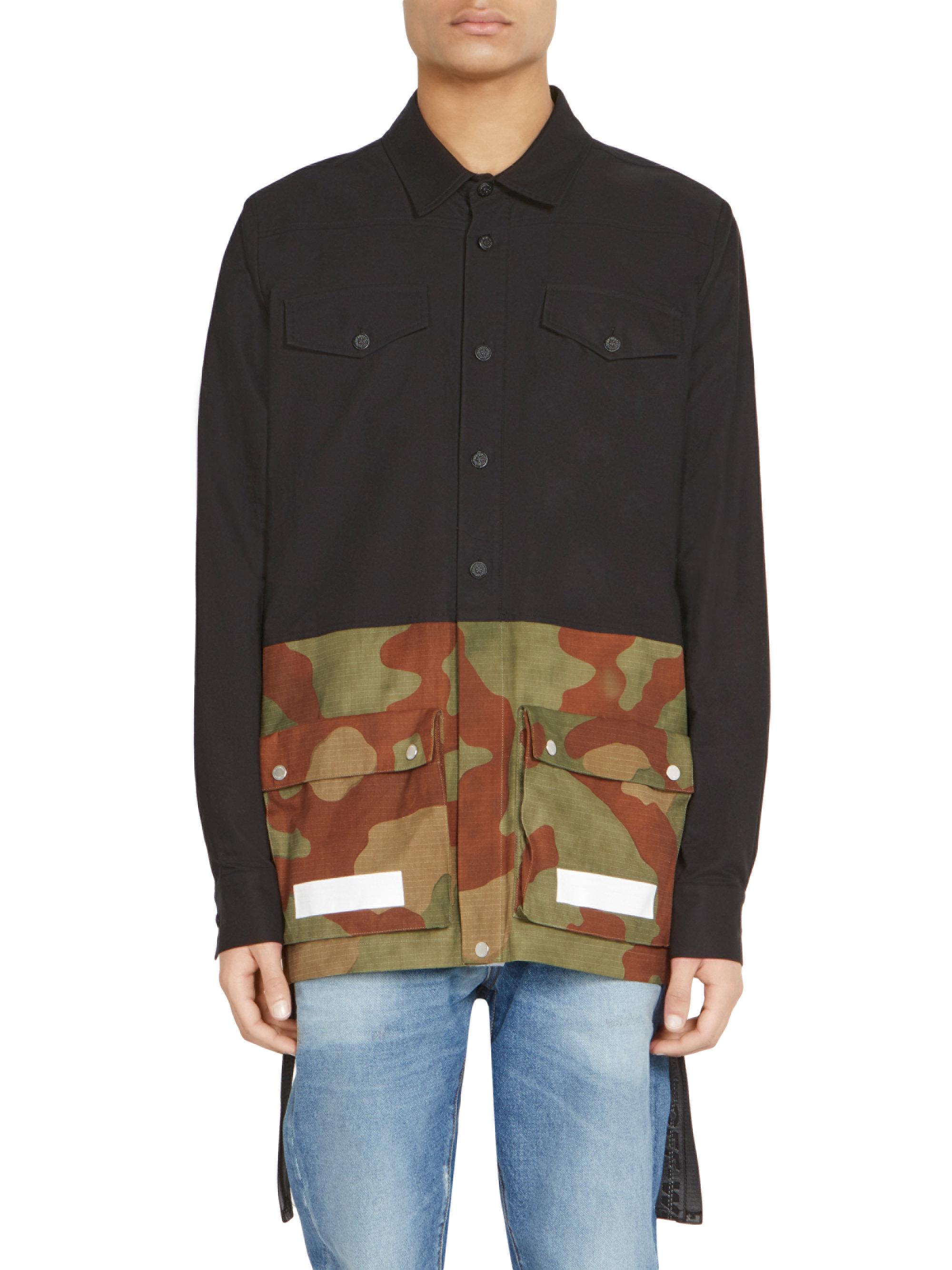Download Off-White c/o Virgil Abloh Cotton Split Camo Button-down ...