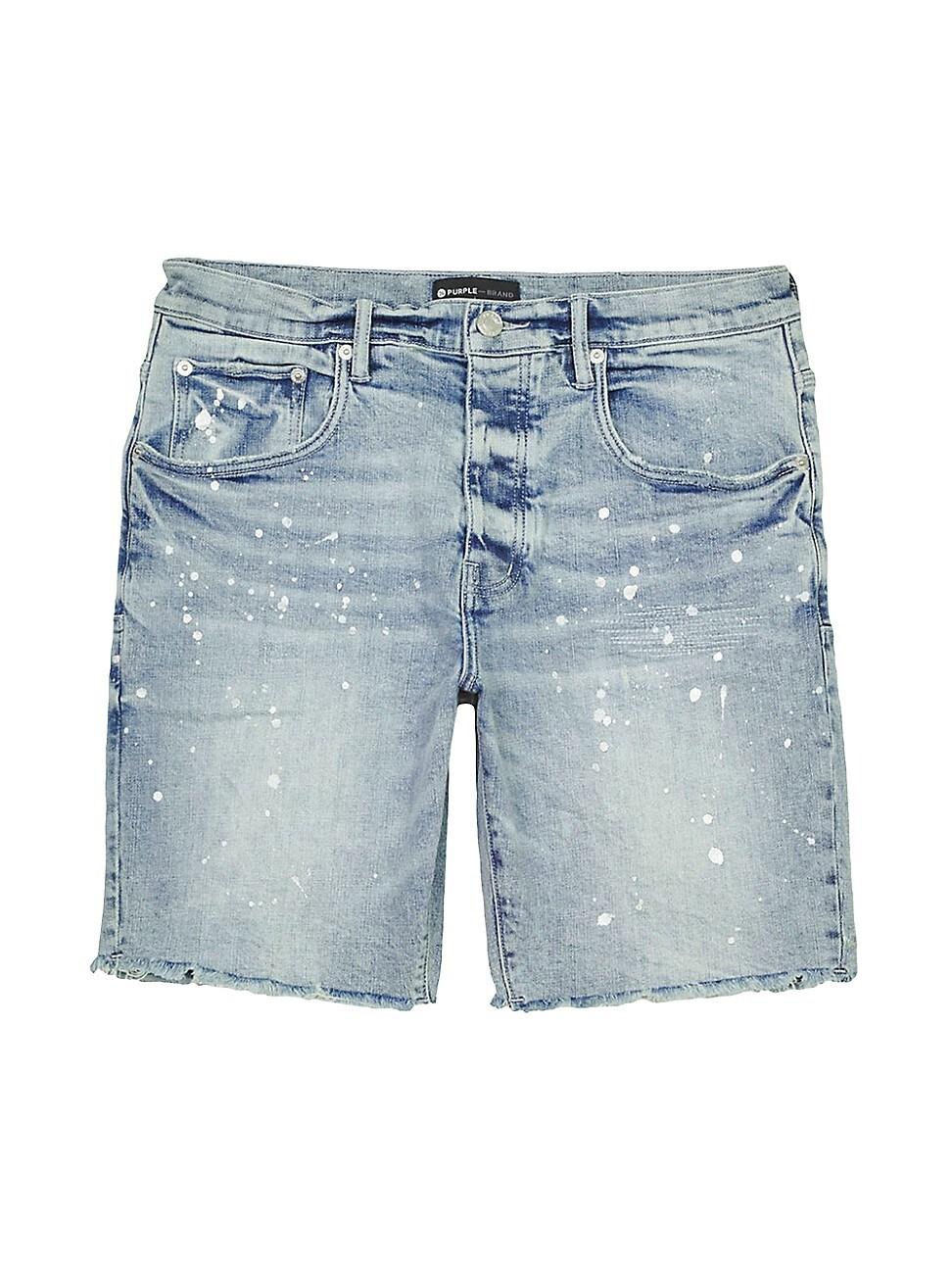 Purple Brand Paint Splatter Denim 