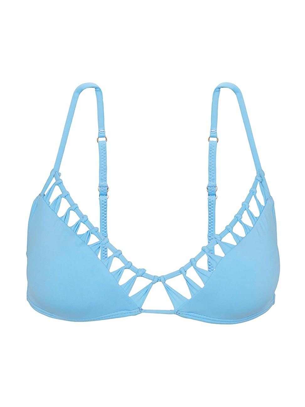 ViX Leeza Cut-out Bikini Top in Blue | Lyst