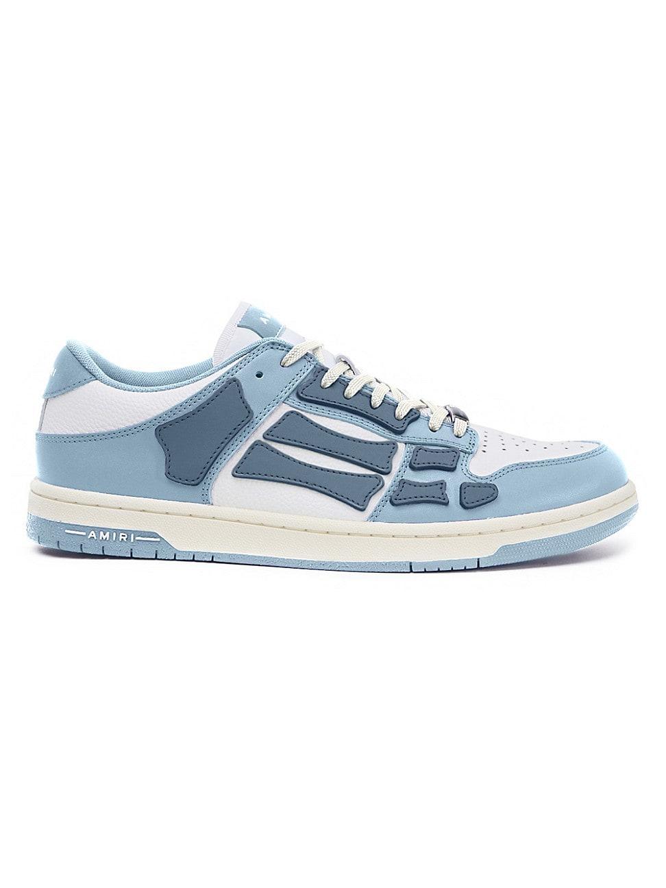 Amiri Skeleton Leather Lowtop Sneakers in Blue Lyst