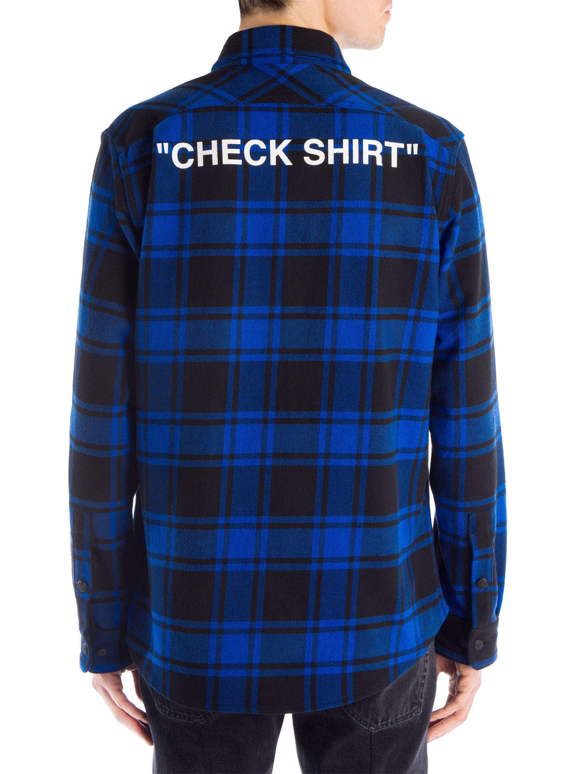 offwhite BLUE CHECK shirts