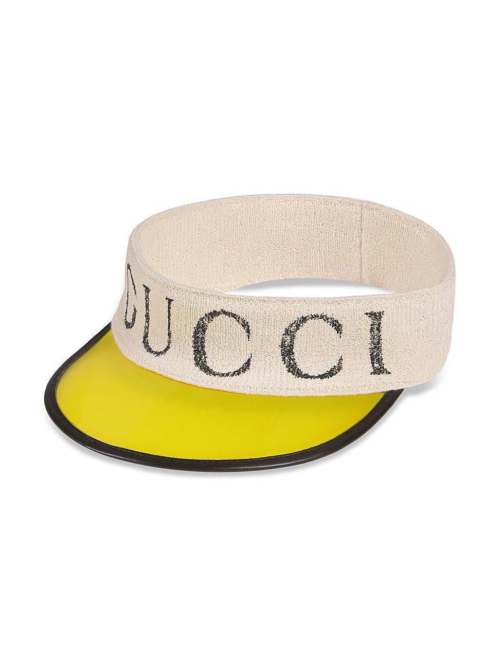 Gucci Felt Vinyl Visor With Logo in Ivory Yellow (Yellow) for Men 