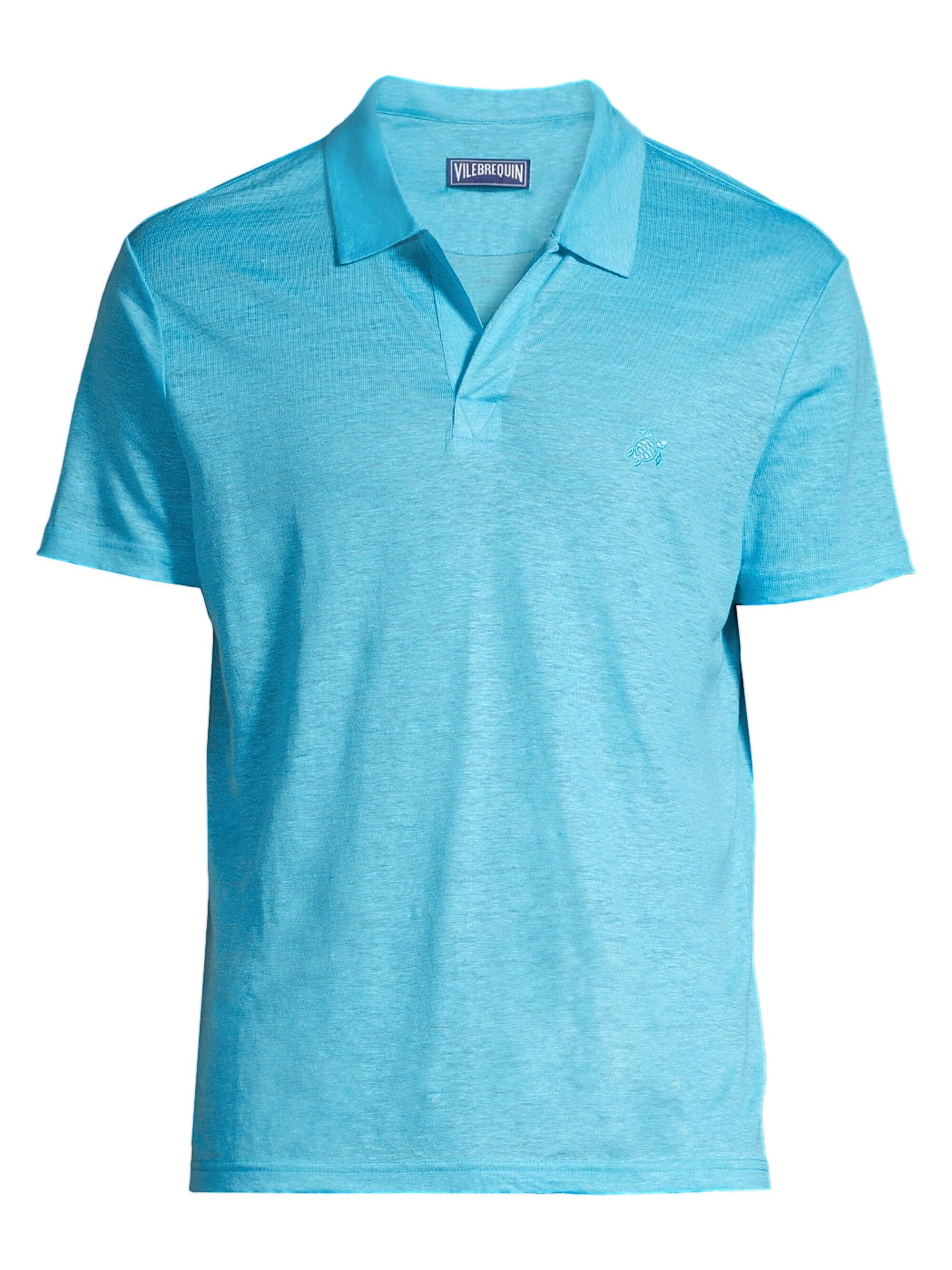 Vilebrequin Pyramid Linen Polo Shirt in Blue for Men - Lyst