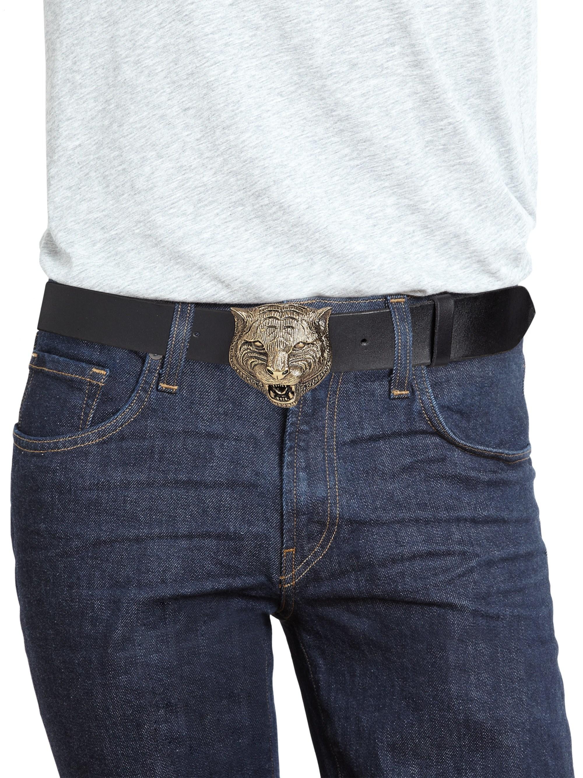 gucci tiger head belt