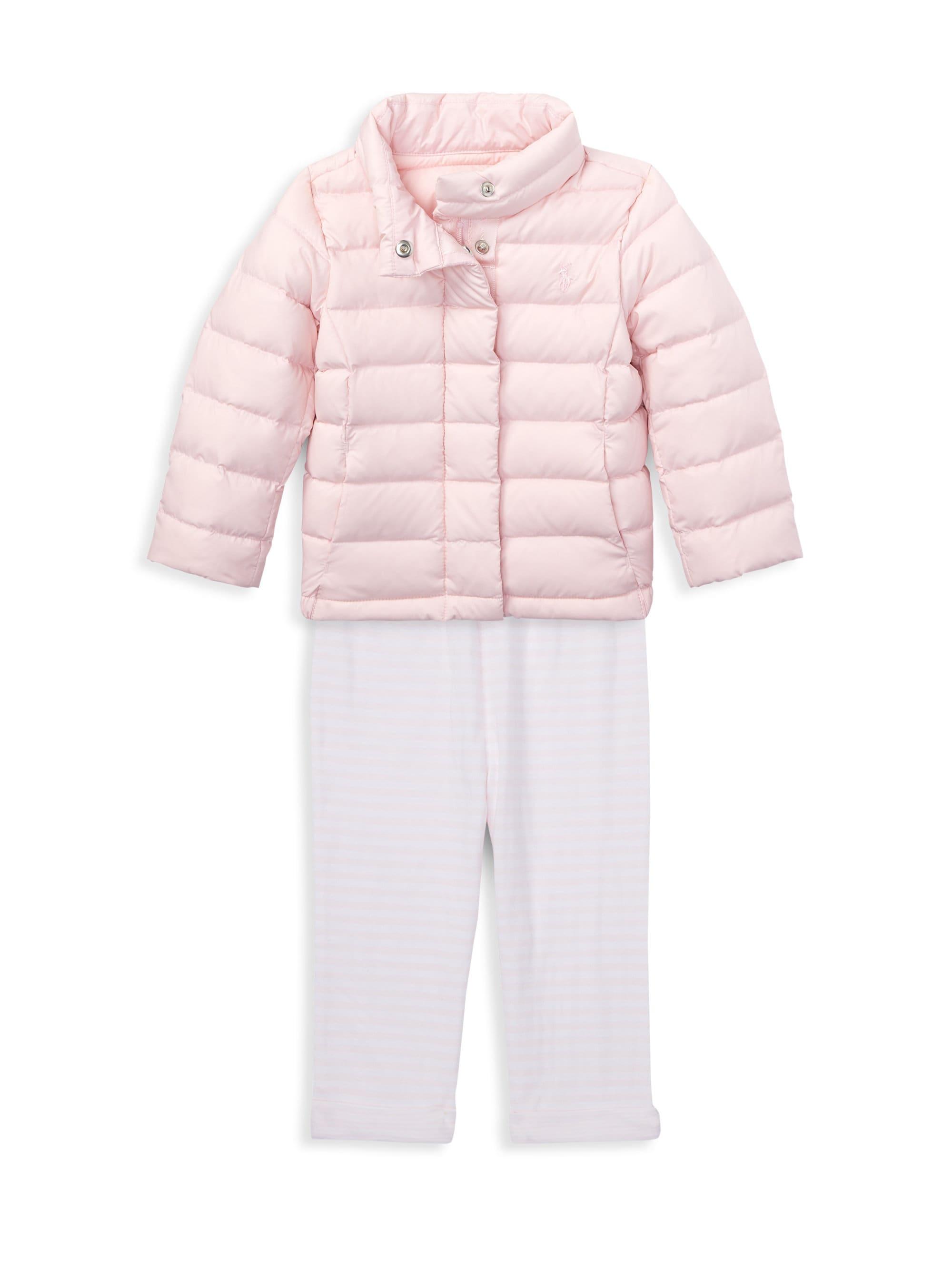Ralph Lauren Baby Girl's Down Puffer Jacket in Pink - Lyst