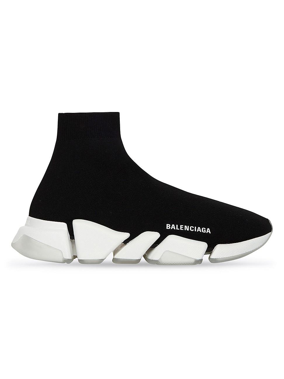 Balenciaga Speed 2.0 Recycled Knit Sneaker With Transparent Sole in ...