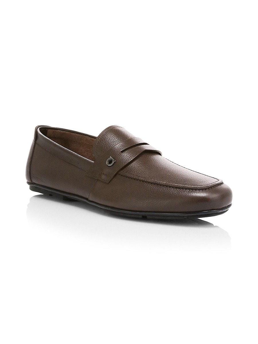 Ferragamo Sigfrid Leather Penny Loafers in Brown for Men - Lyst
