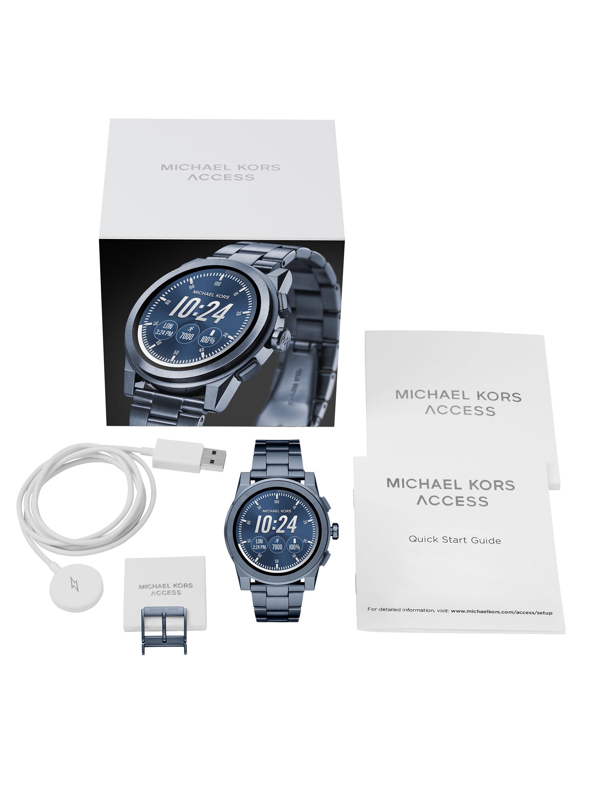 blue michael kors smartwatch