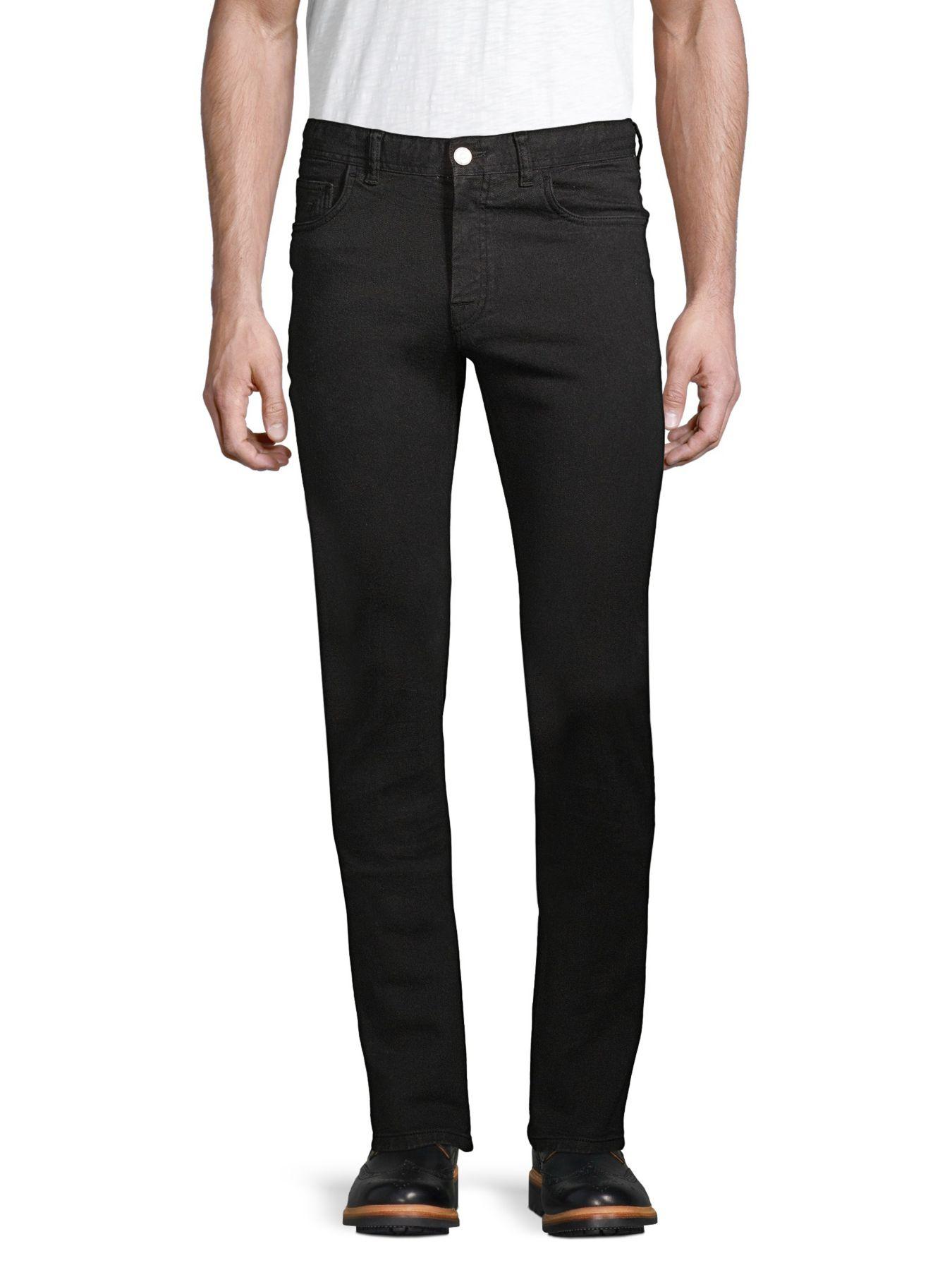Brioni Denim Slim-fit Straight Jeans in Black for Men - Lyst