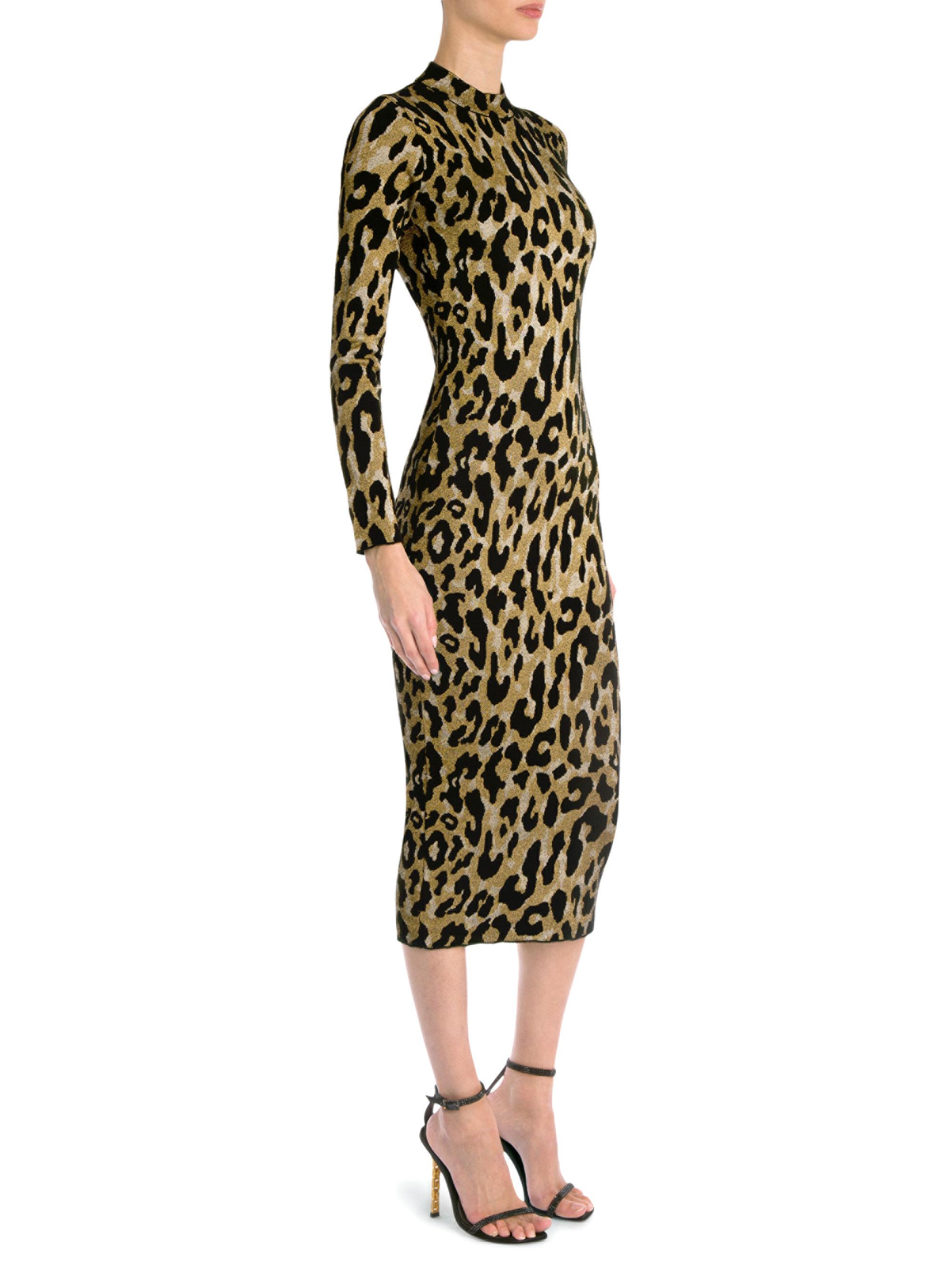 versace leopard print dress