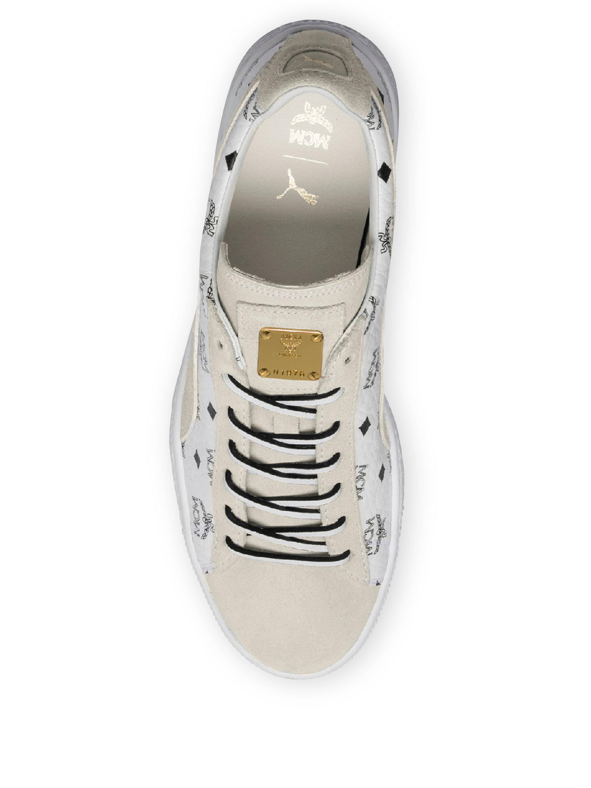 PUMA X Mcm Suede Classic Sneakers in White for Men | Lyst