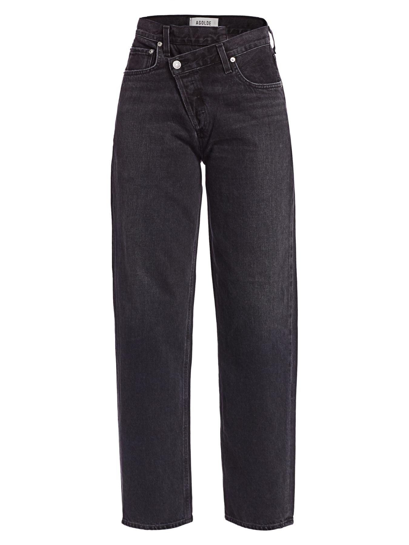 Agolde Denim Criss-cross Straight-leg Jeans in Blue - Lyst