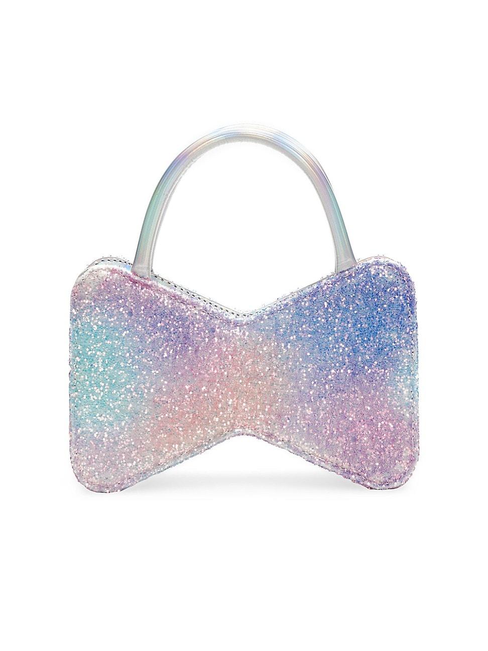 Mach & Mach Bowshape Galaxy Glitter Top Handle Bag in Blue Lyst
