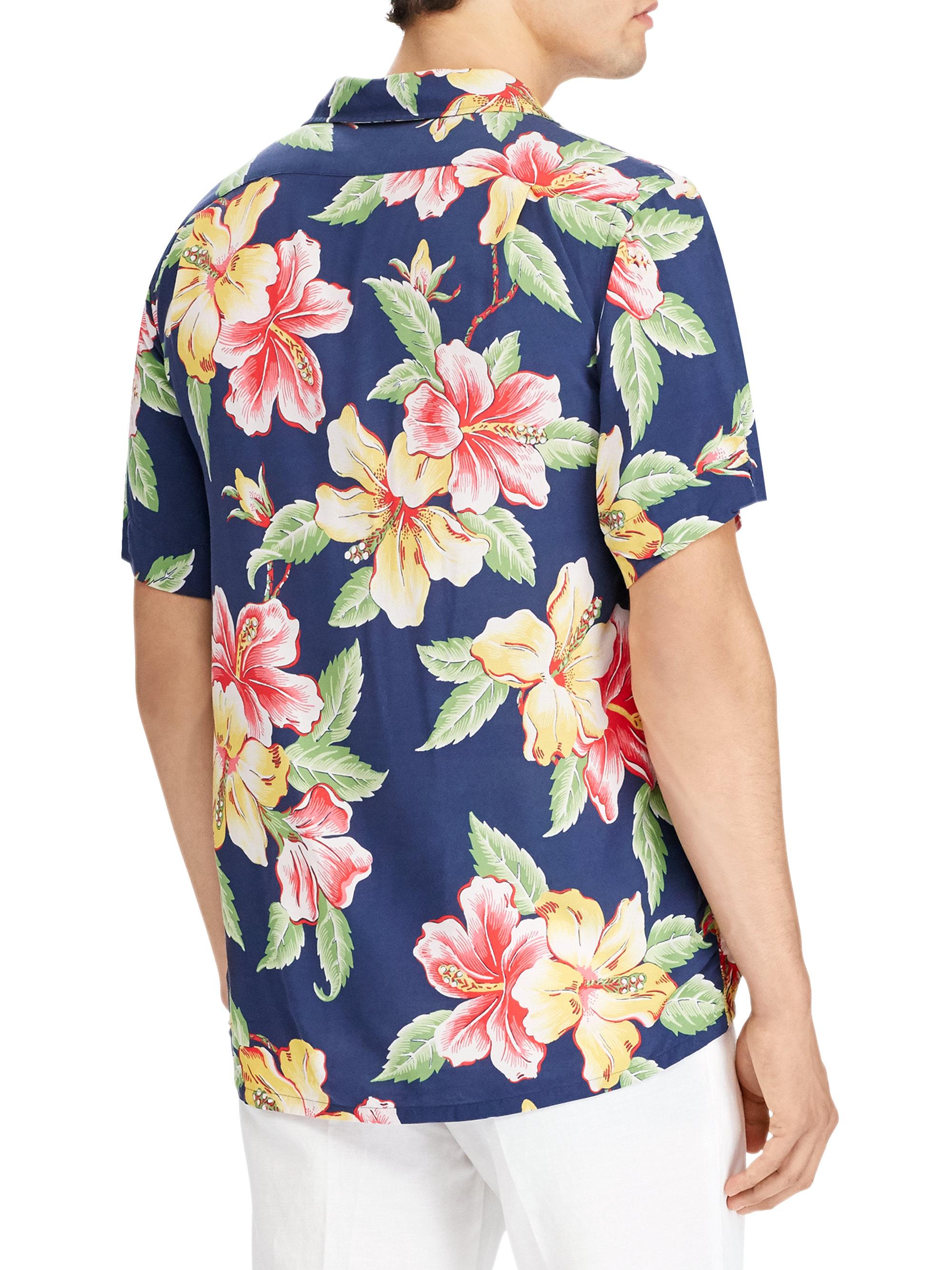polo floral button down