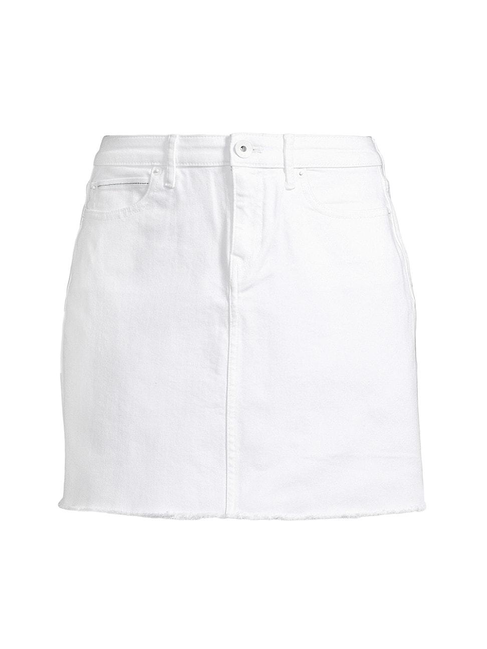 Vineyard Vines Stretch Denim Miniskirt in White | Lyst