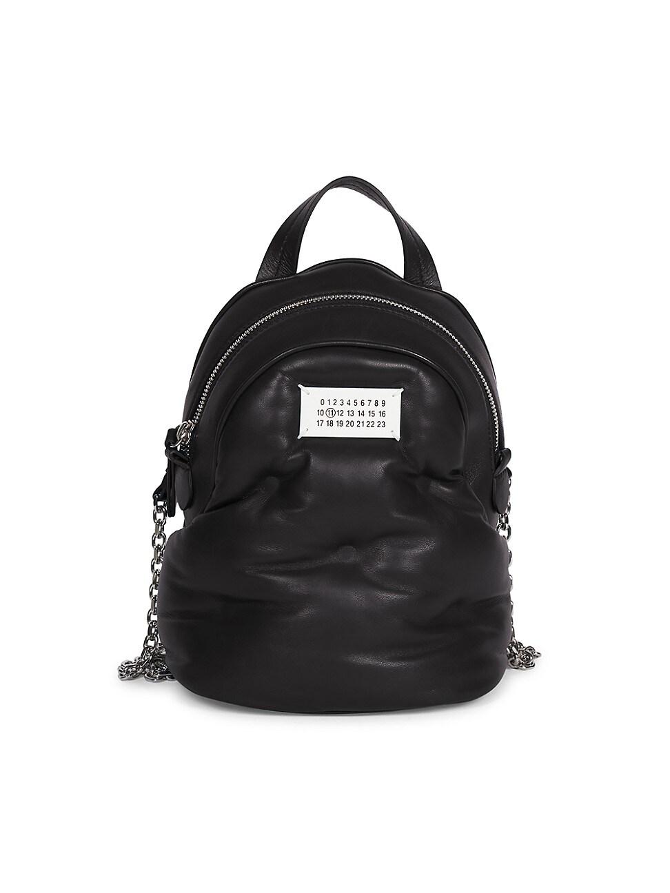 Maison Margiela Glam Slam Leather Backpack in Black | Lyst