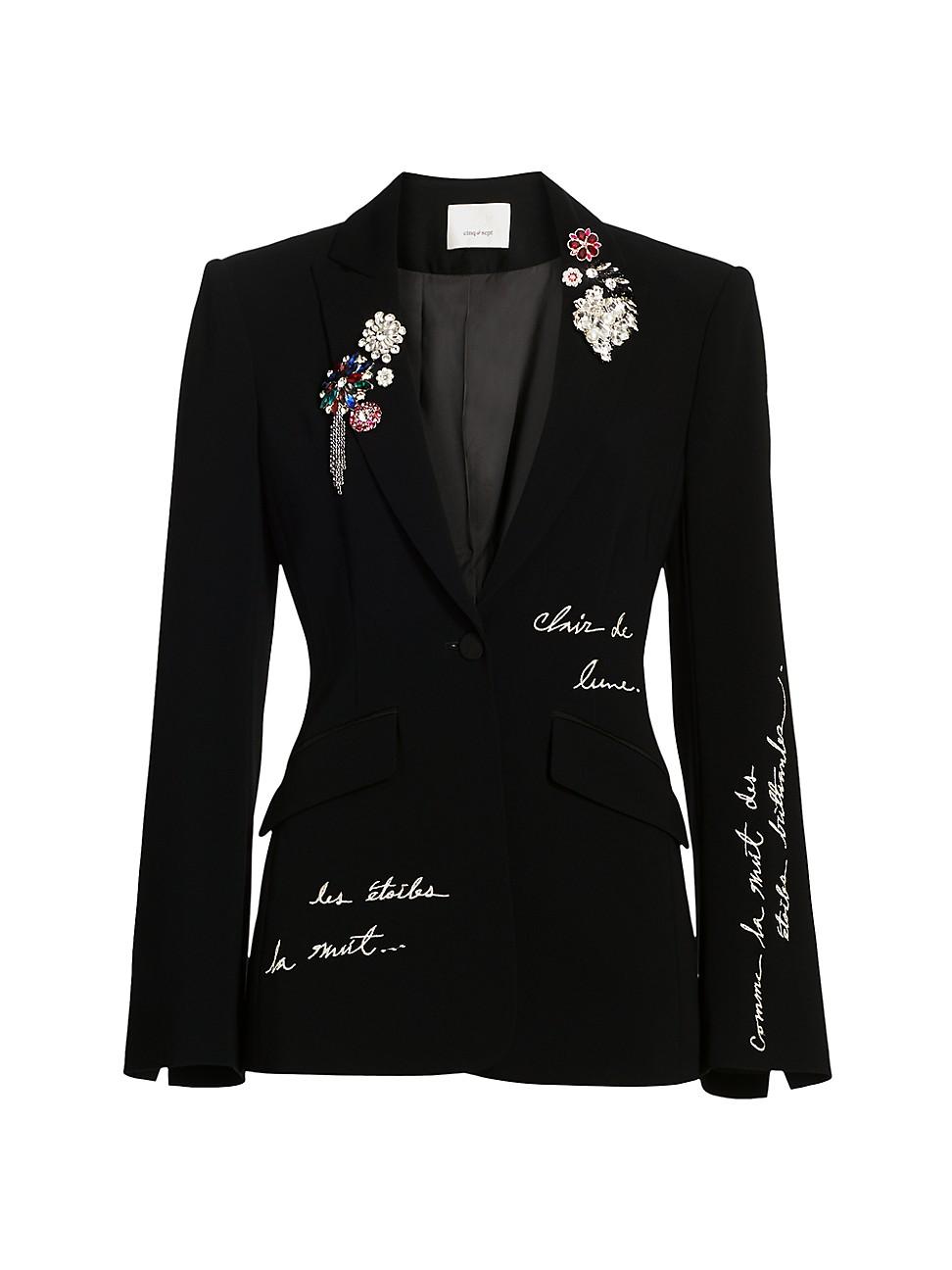 Cinq À Sept Synthetic Cheyenne Embroidered Brooch Blazer Jacket in ...