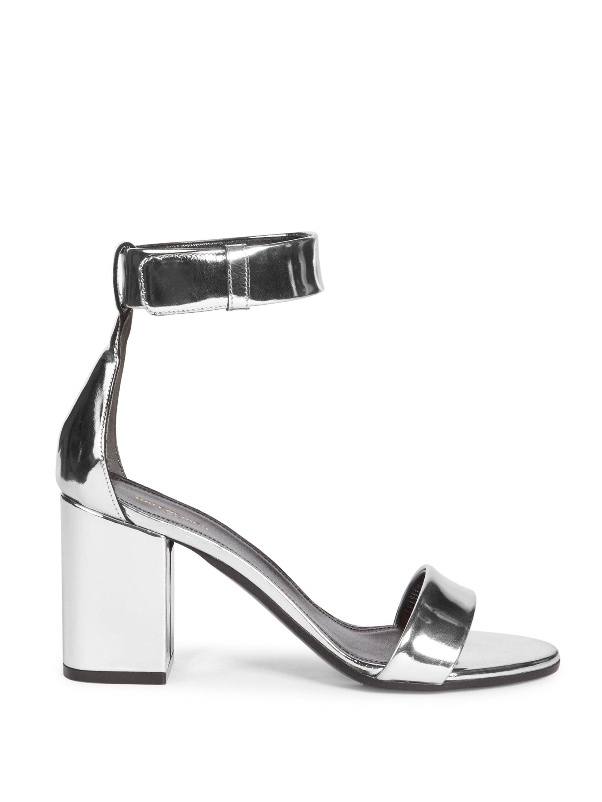 balenciaga leather ankle strap sandals