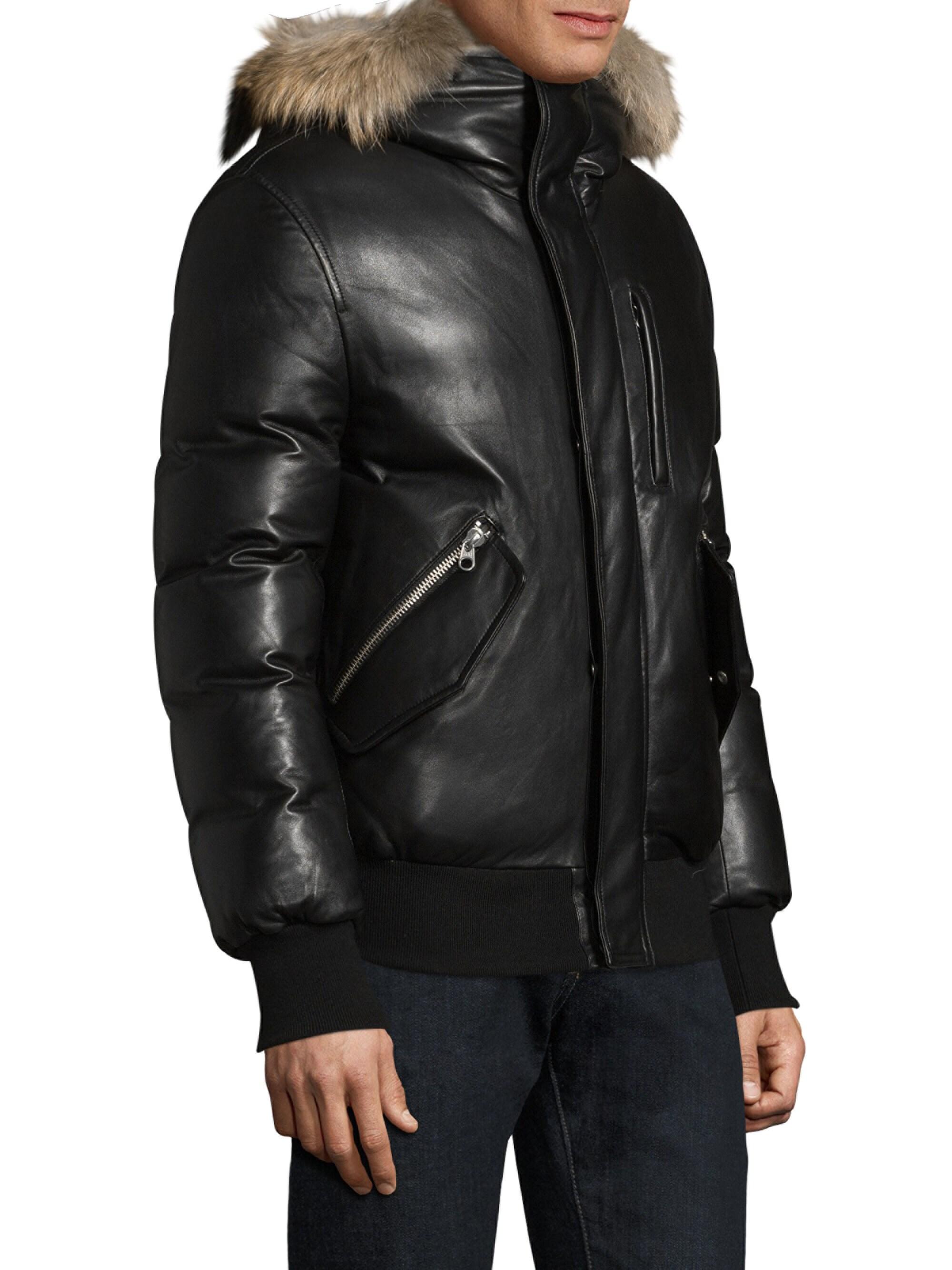 Mackage Leather Glen Jacket in Black for Men - Lyst