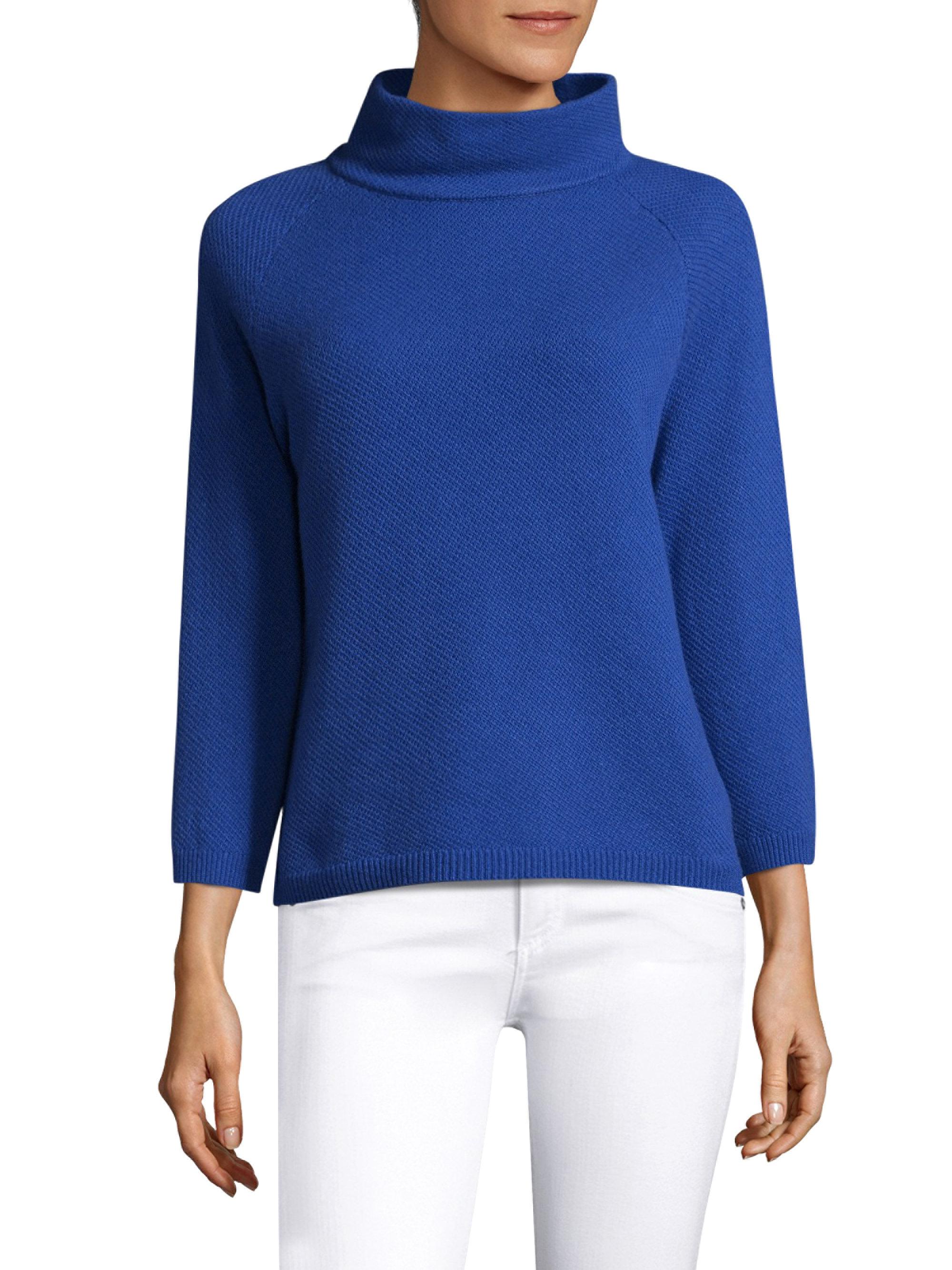 cornflower blue turtleneck