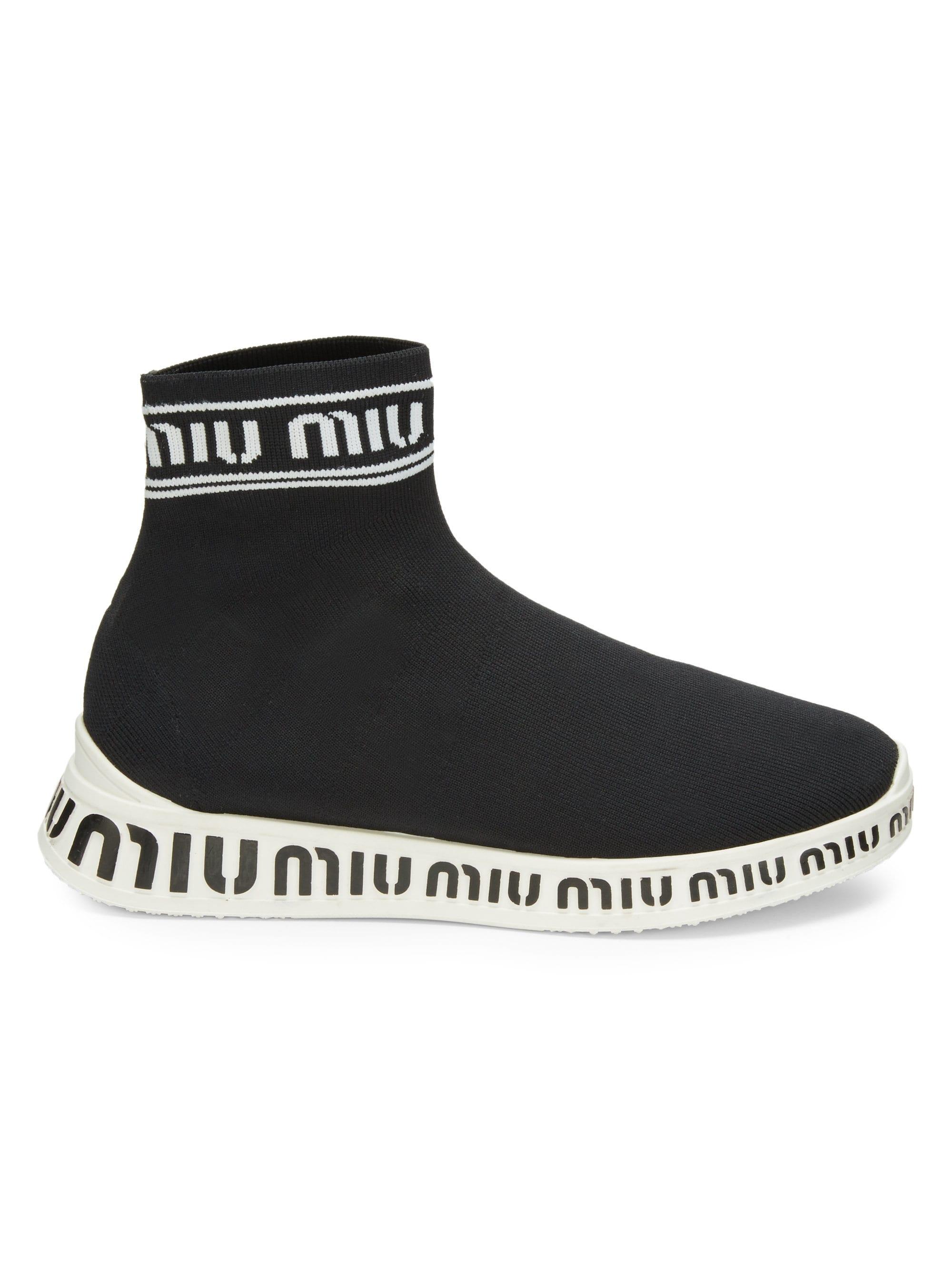 miu miu sock sneakers