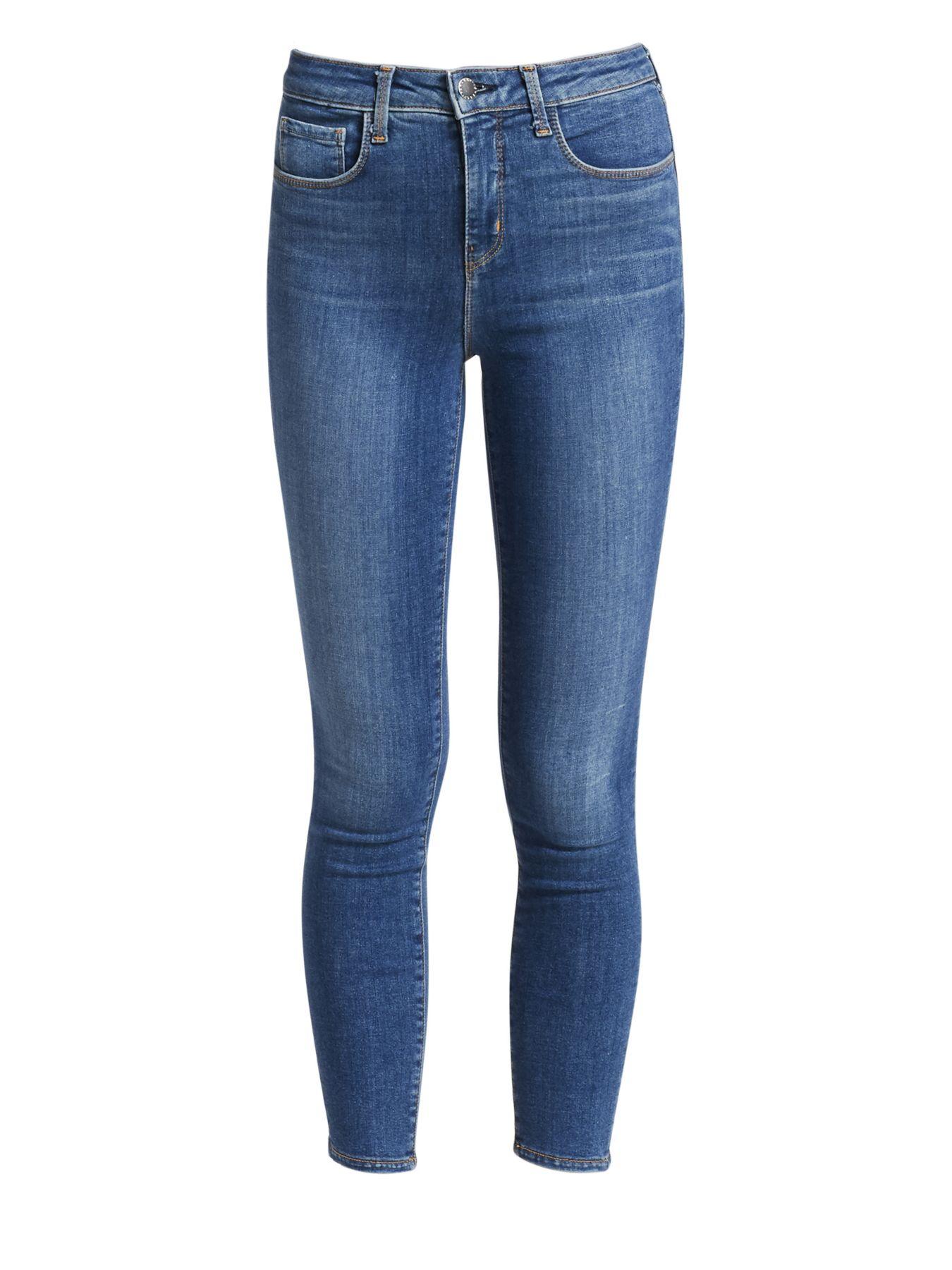 L'Agence Denim Margot High-rise Ankle Skinny Jeans in Light Vintage ...