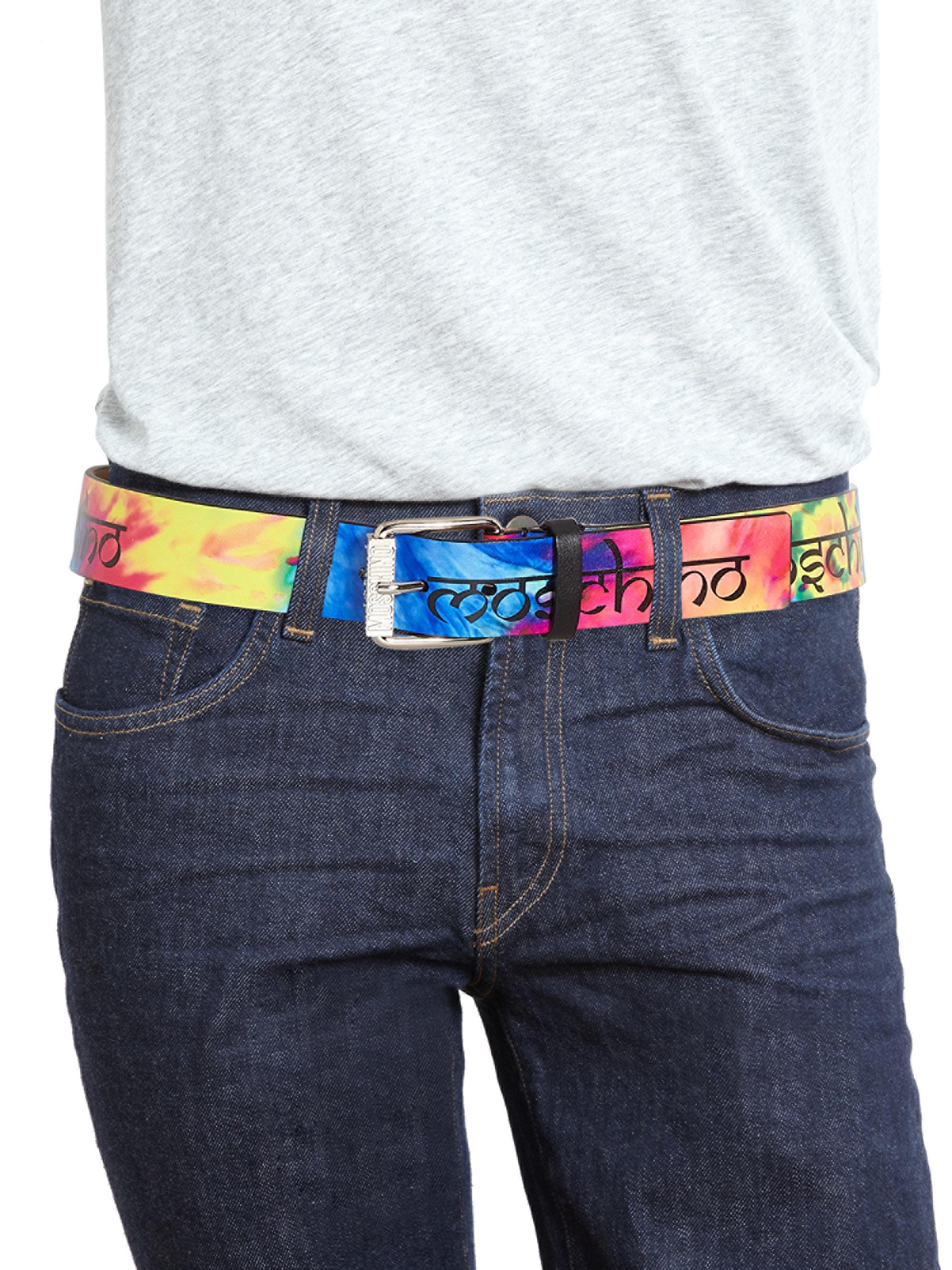 moschino tie dye belt