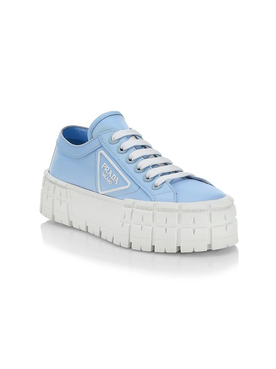 Prada Lug-sole Platform Sneakers in Blue | Lyst
