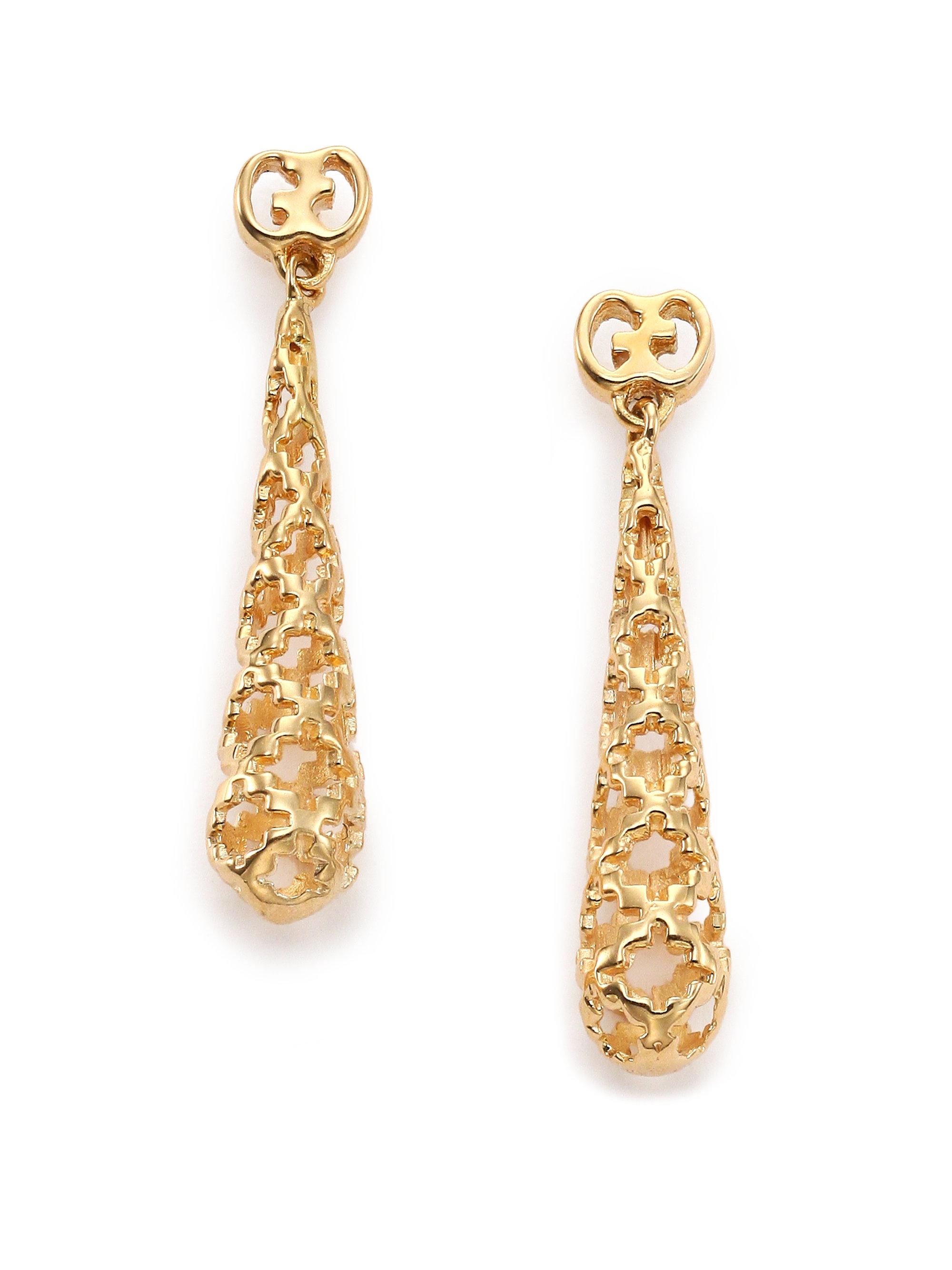 Gucci Diamantissima 18k Yellow Gold Teardrop Earrings in Metallic | Lyst