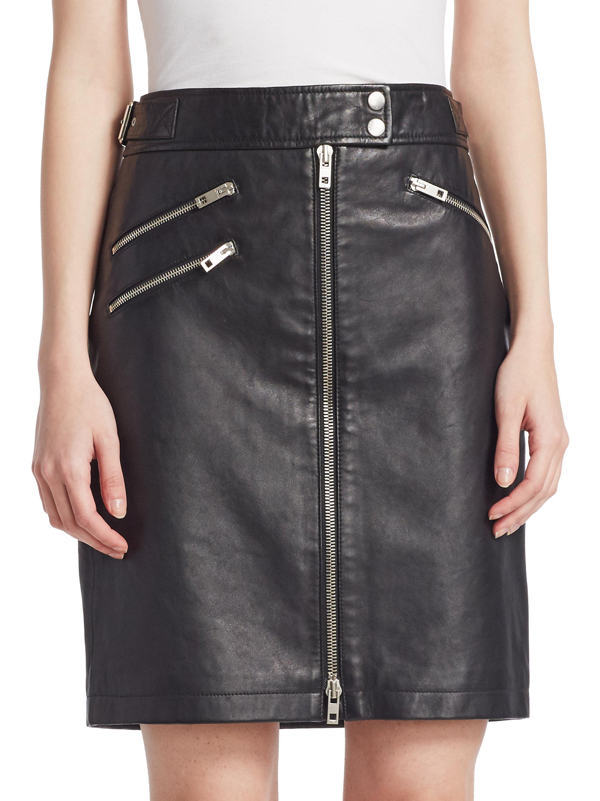 rag bone leather skirt