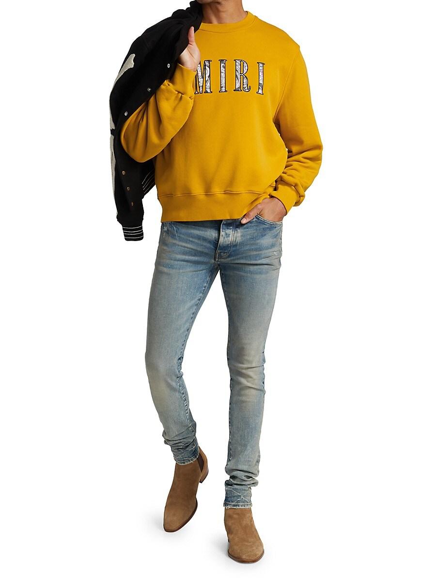 Amiri Cotton Paisley Core Logo Crewneck 