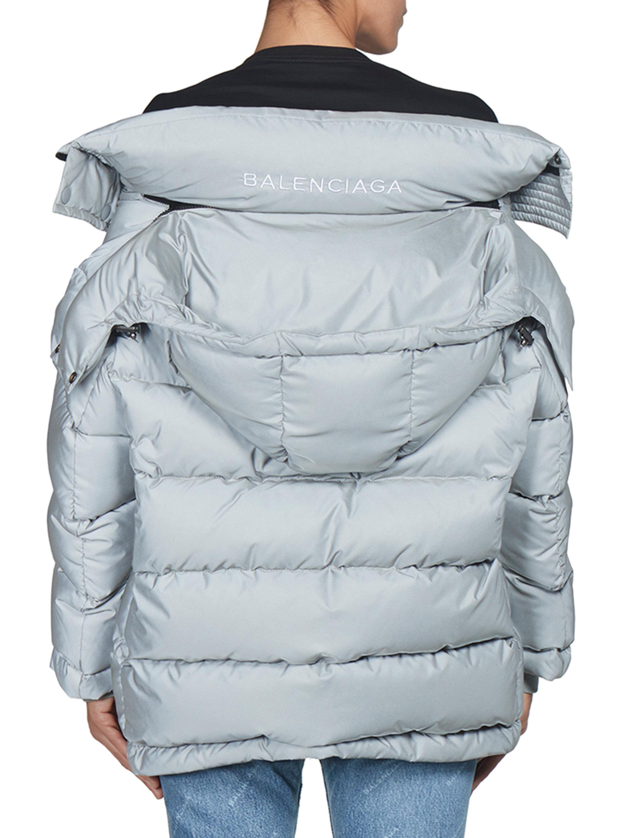 balenciaga reflective puffer jacket