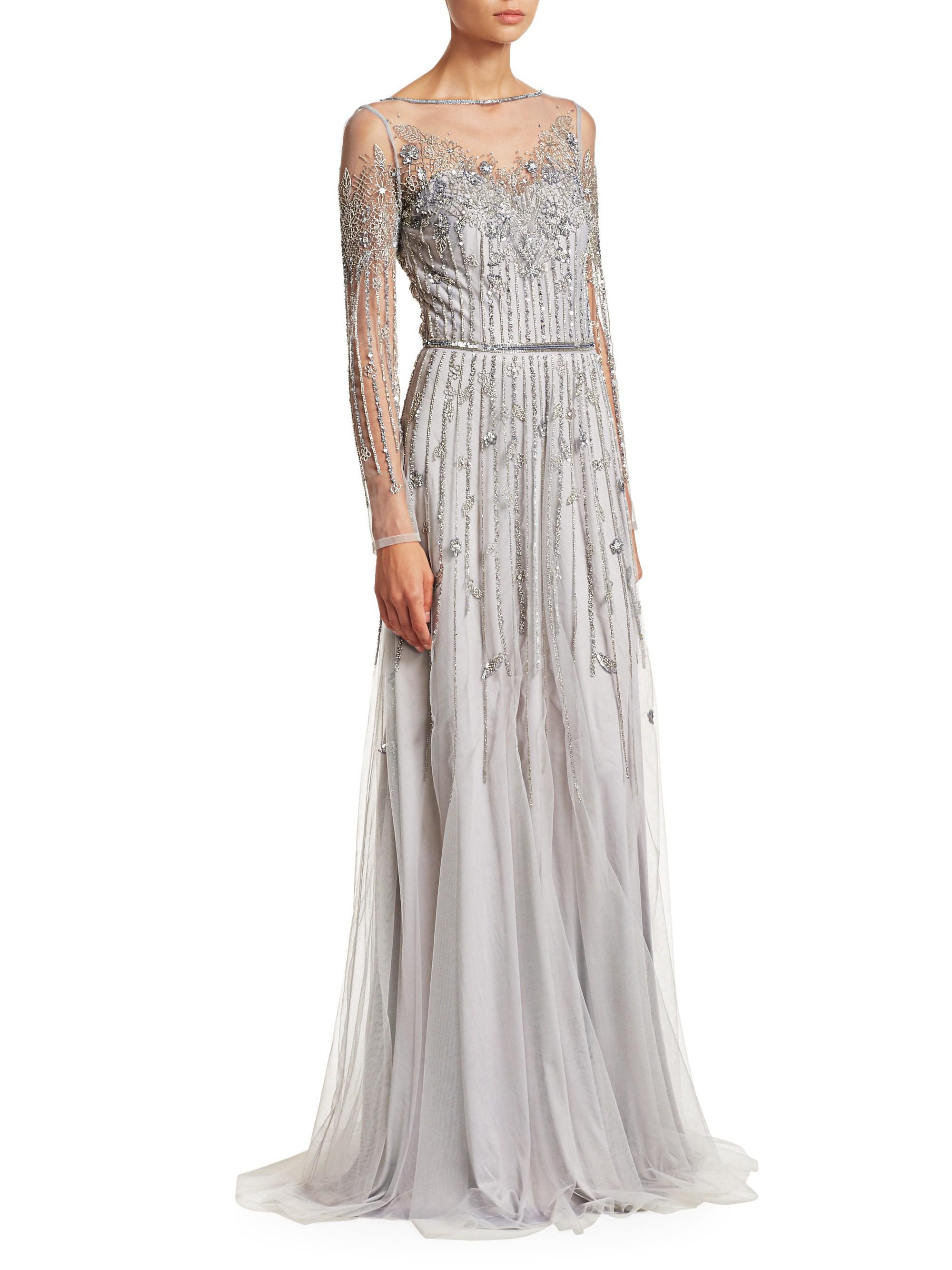 Theia embellished tulle gown Clearance