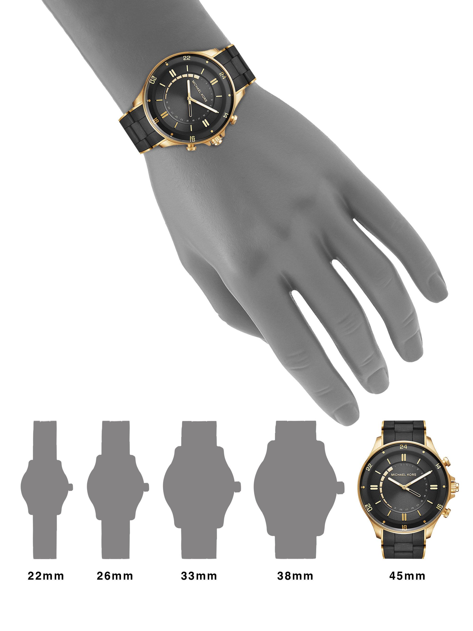 michael kors reid hybrid bracelet watch