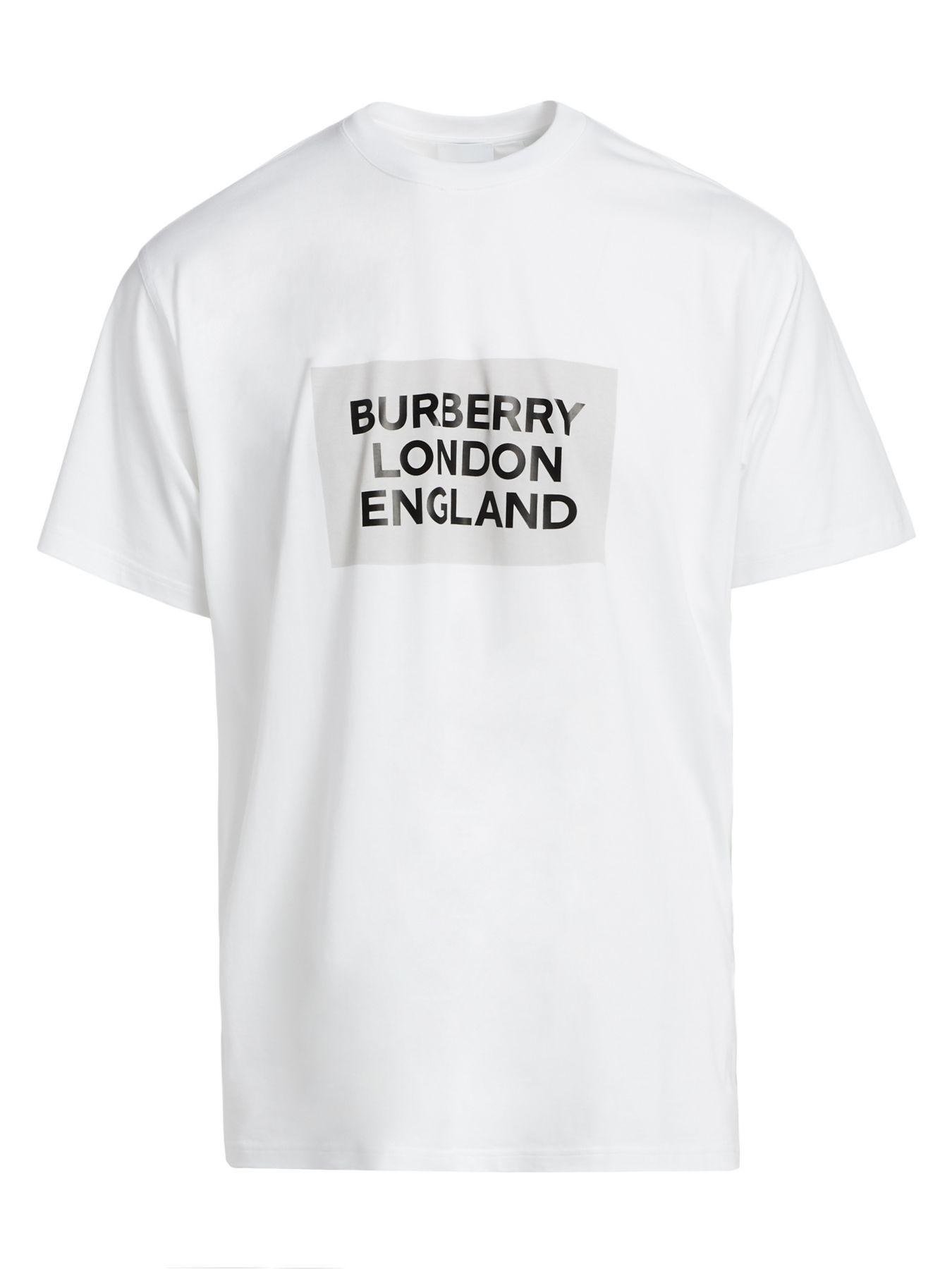 Burberry London England Logo Cotton T-shirt in White for Men - Lyst
