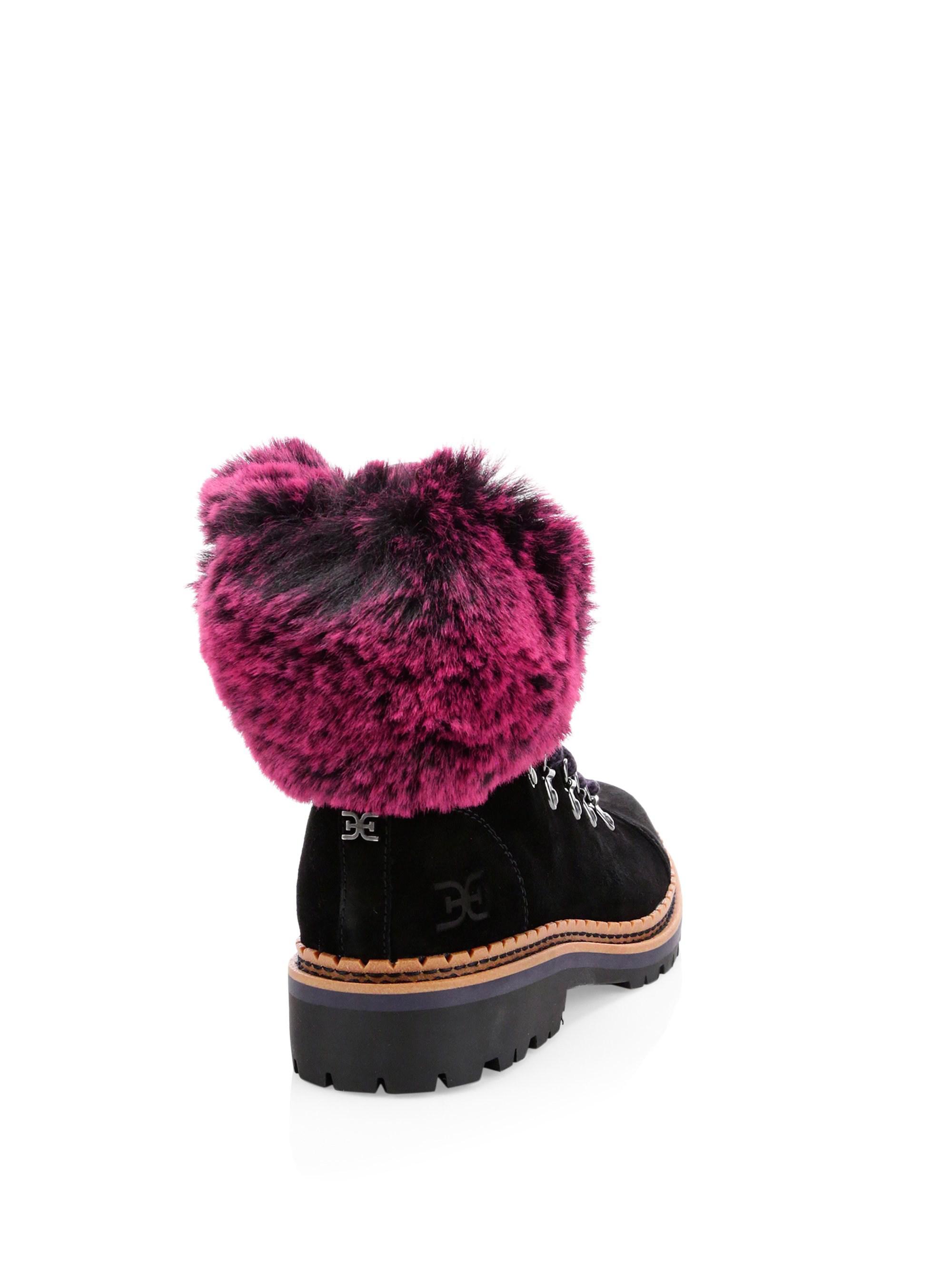 bowen faux fur boot in moss green