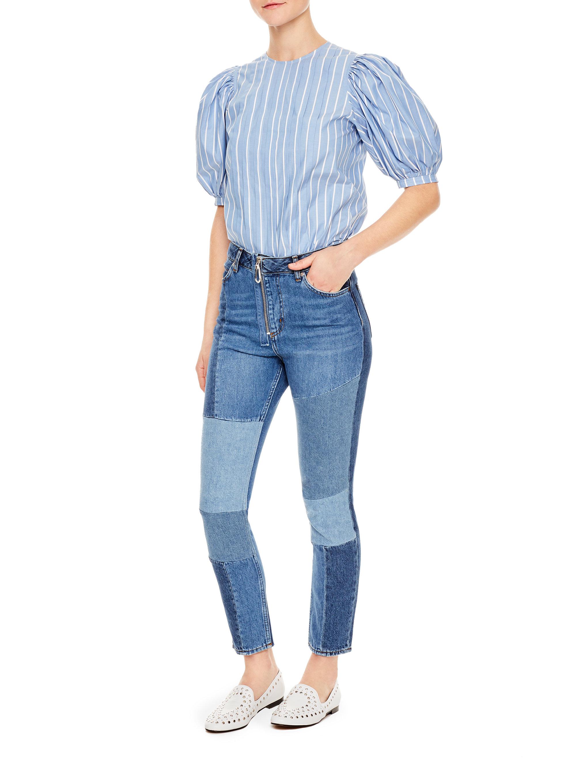 sandro patchwork jeans