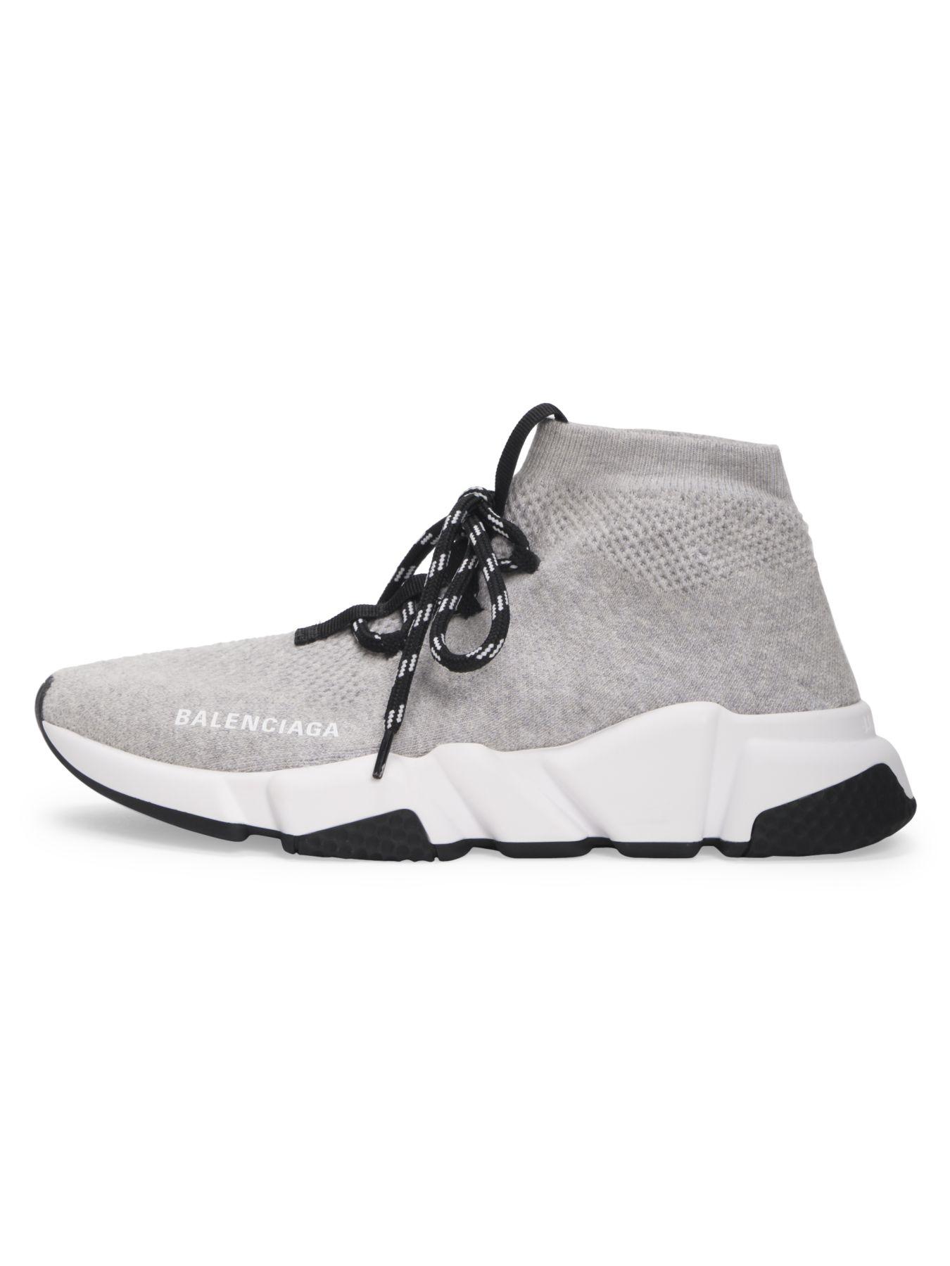 grey lace up balenciaga